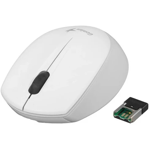 Мышь беспроводная Genius NX-7009 белый/серый, 1200 dpi, радиоканал, USB, кнопки - 3