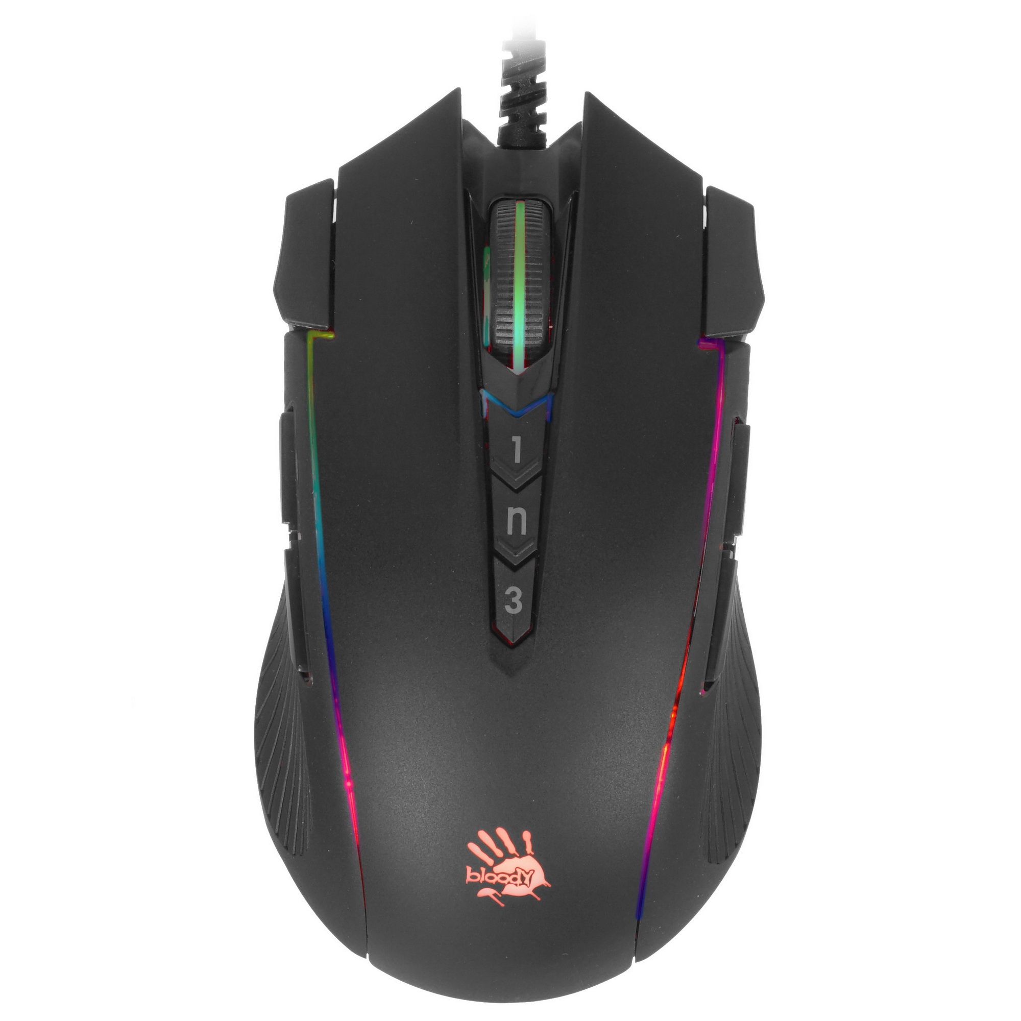 Мышь проводная A4Tech Bloody J90s черный, 8000 dpi, USB, кнопки - 12