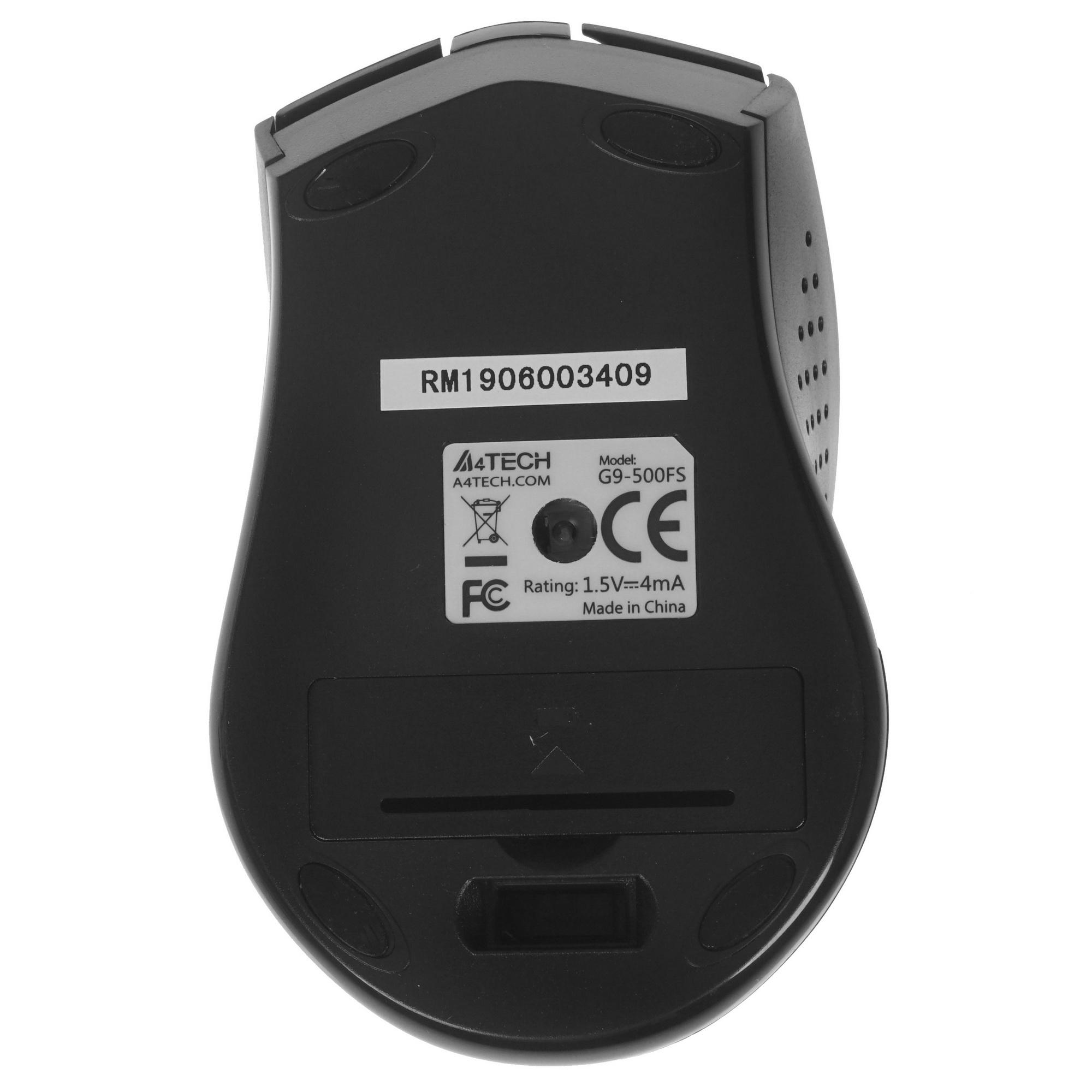 Мышь беспроводная A4Tech G9-500FS черный, 1200 dpi, радиоканал, USB, кнопки - 4