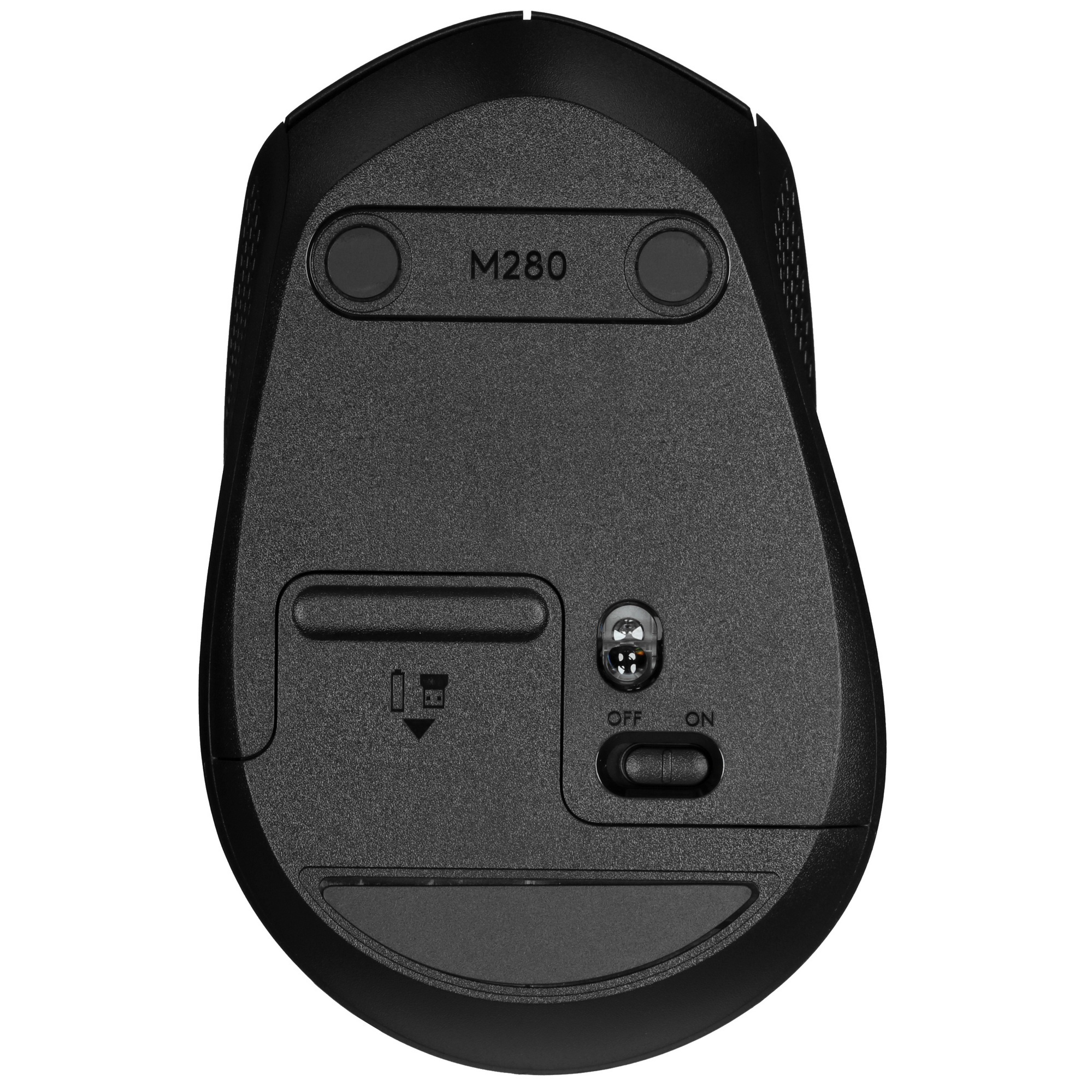 Мышь беспроводная Logitech M280 черный, 1000 dpi, радиоканал, USB, кнопки - 3