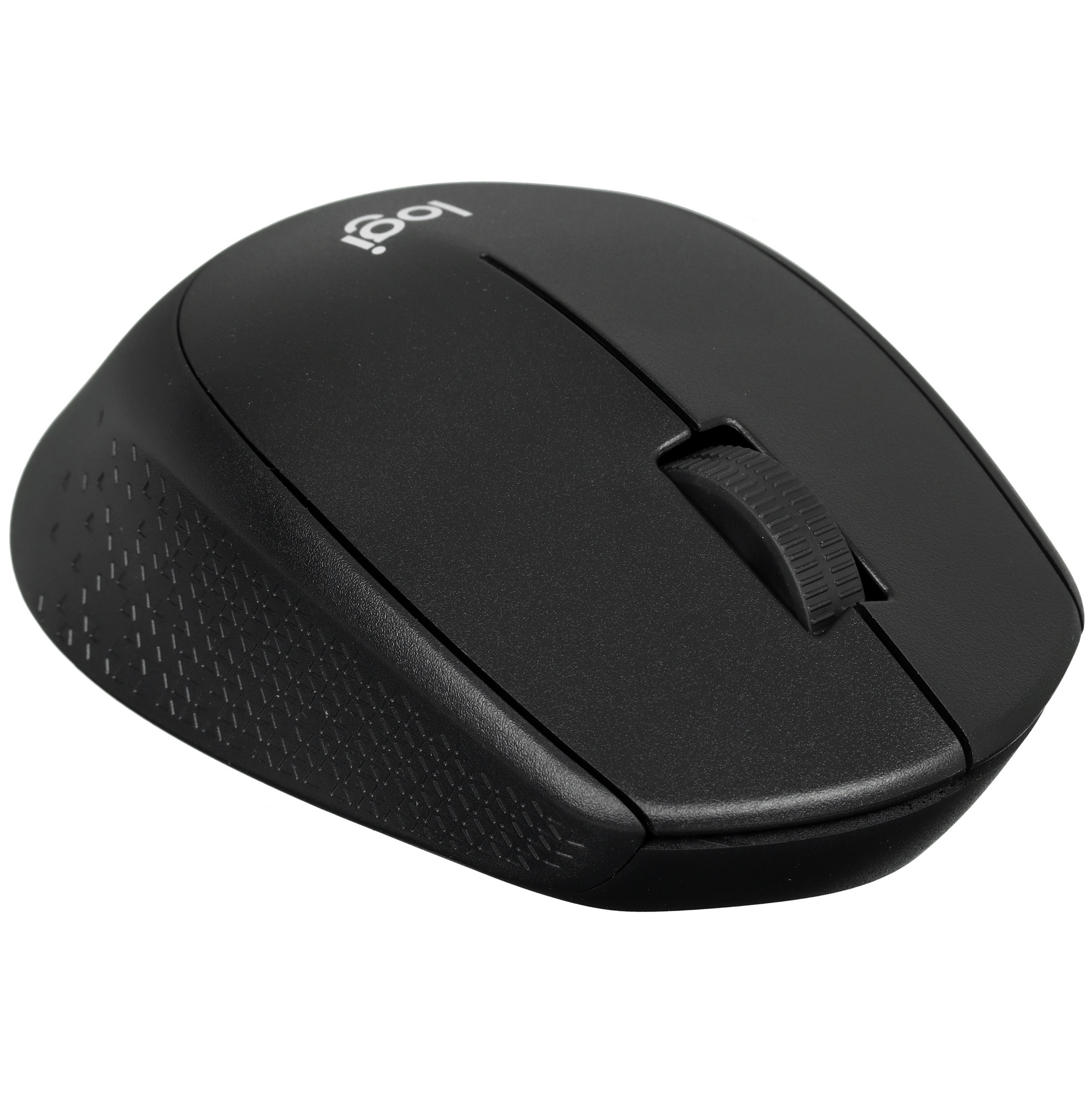 Мышь беспроводная Logitech M331 Silent Plus черный, 1000 dpi, радиоканал, USB, кнопки - 3