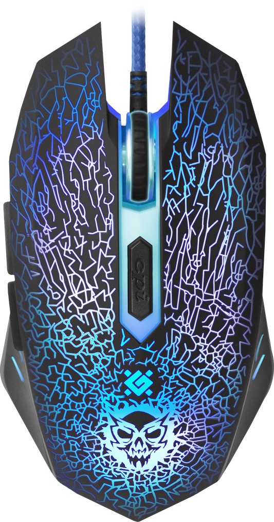 Мышь проводная Defender Shock GM-110L черный, 3200 dpi, USB, кнопки - 6