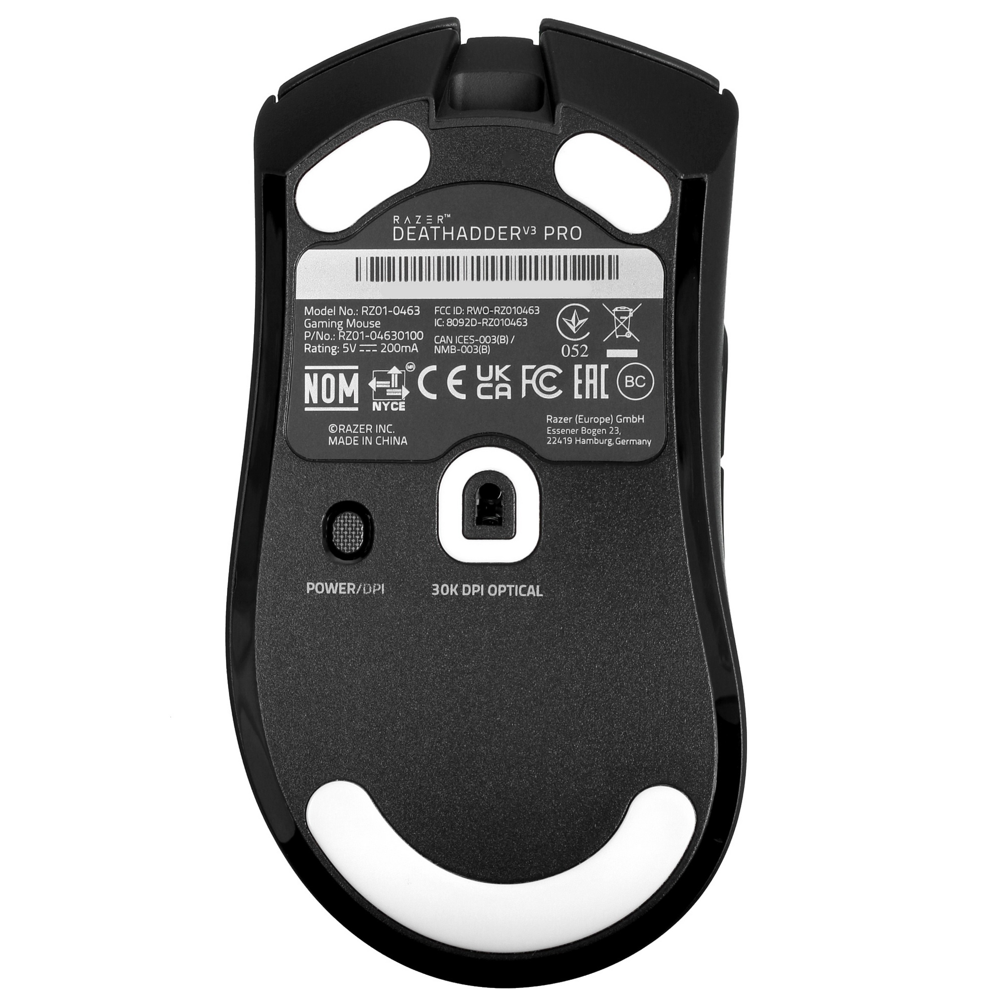 Мышь беспроводная/проводная Razer DeathAdder V3 Pro черный, 30000 dpi, радиоканал, USB, кнопки - 6