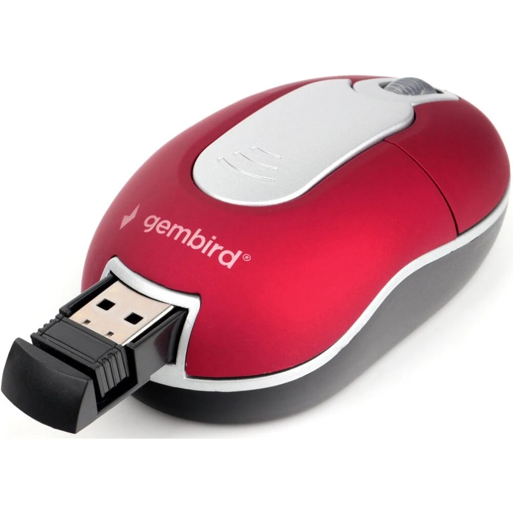 Мышь беспроводная Gembird MUSW-605 красный, 1200 dpi, радиоканал, USB, кнопки - 3