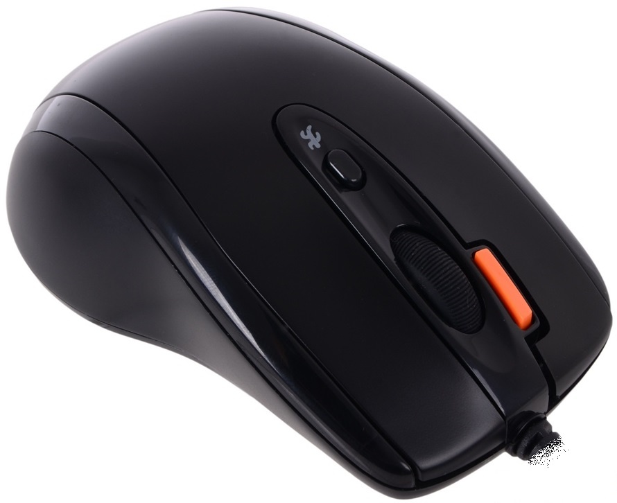 Мышь проводная A4Tech N-70FX черный, 1600 dpi, USB, кнопки - 7