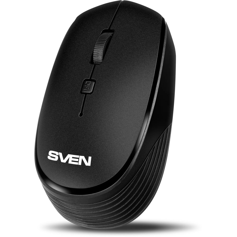 Мышь беспроводная SVEN RX-210W черный, 1400 dpi, радиоканал, USB, кнопки - 4