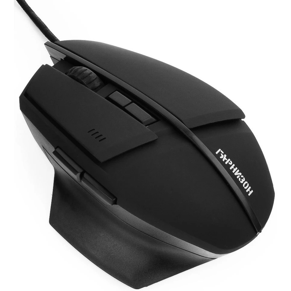 Мышь проводная Гарнизон GM-740G черный, 3200 dpi, USB, кнопки - 7