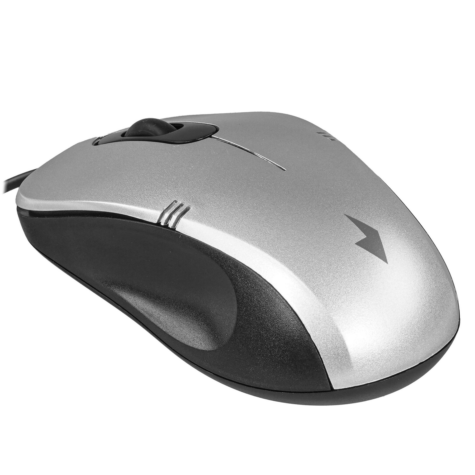 Мышь проводная Gembird MOP-100-S серебристый, 1000 dpi, USB, кнопки - 3
