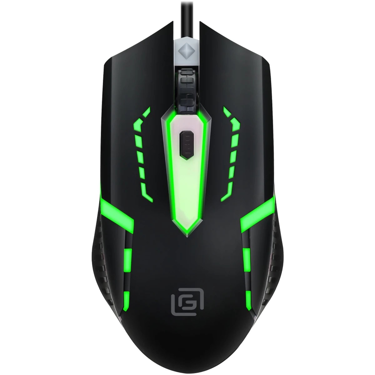 Мышь проводная Oklick 398G черный, 2400 dpi, USB, кнопки - 4