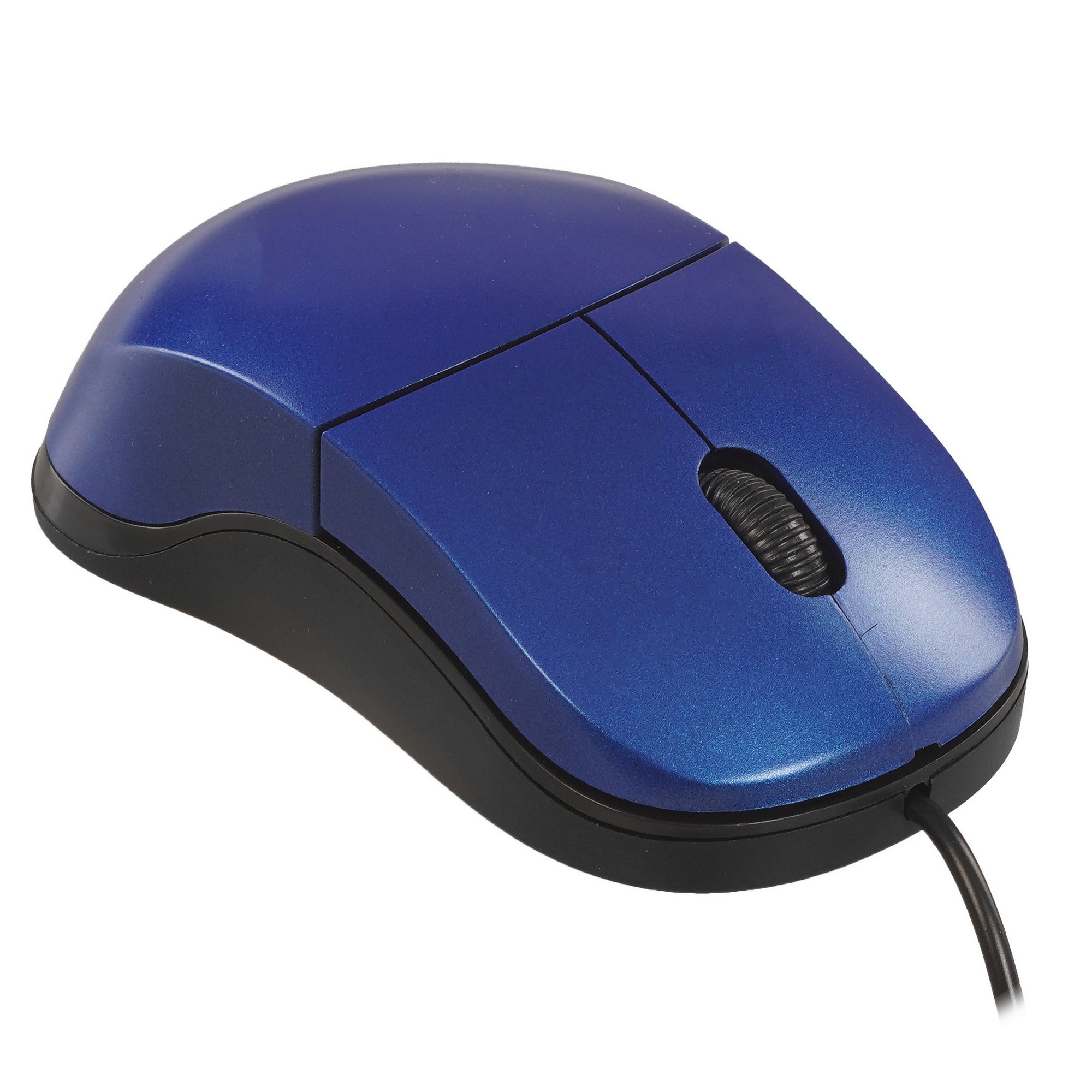 Мышь проводная Qumo Simple Office M92 синий, 1000 dpi, USB, кнопки - 3