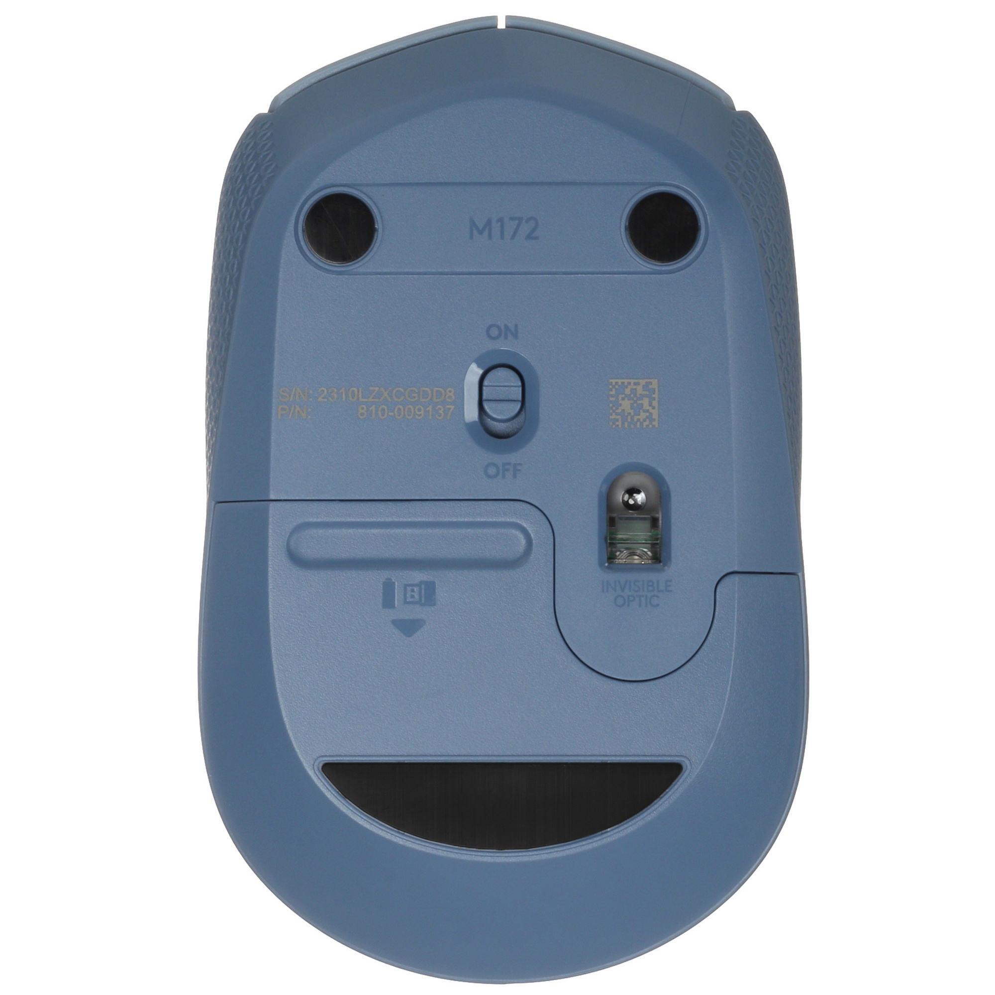 Мышь беспроводная Logitech M172 синий, 1000 dpi, радиоканал, USB, кнопки - 3