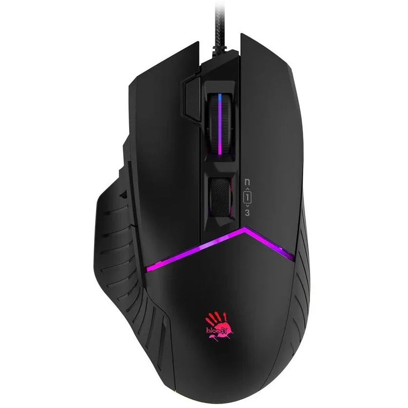Мышь проводная A4Tech Bloody W95 Max черный, 12000 dpi, USB, кнопки - 10