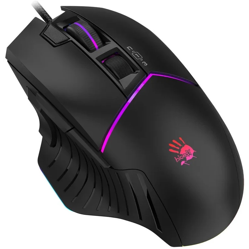Мышь проводная A4Tech Bloody W95 Max черный, 12000 dpi, USB, кнопки - 10