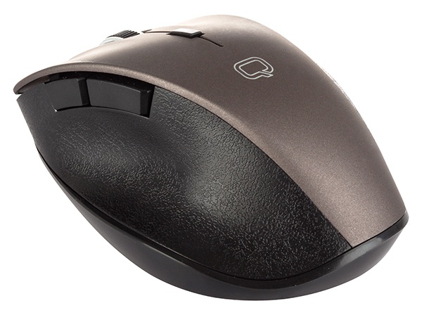 Мышь беспроводная Qumo Office Elite M55 коричневый, 2400 dpi, радиоканал, USB, кнопки - 6