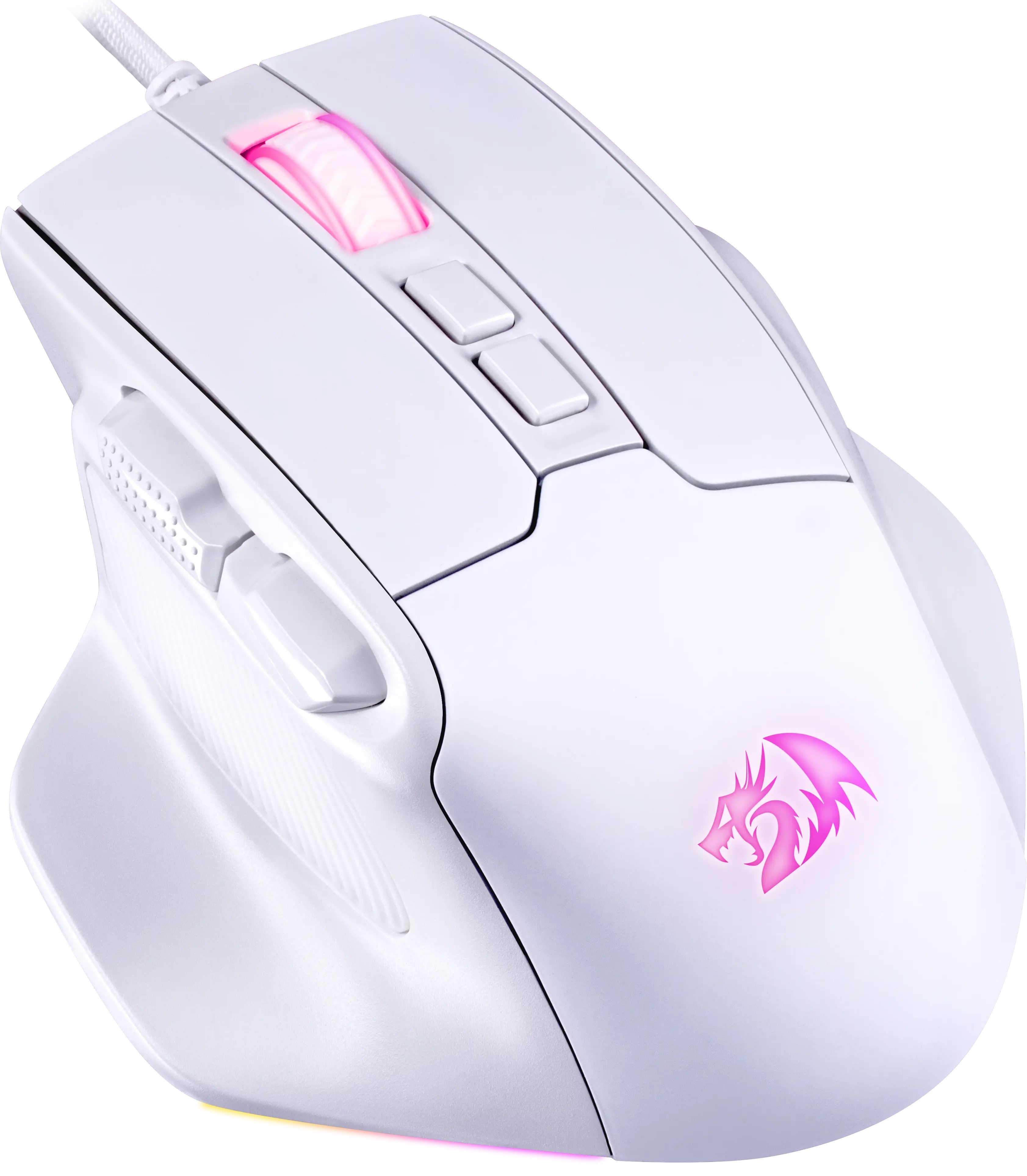 Мышь проводная REDRAGON Bullseye белый, 12400 dpi, USB, кнопки - 8