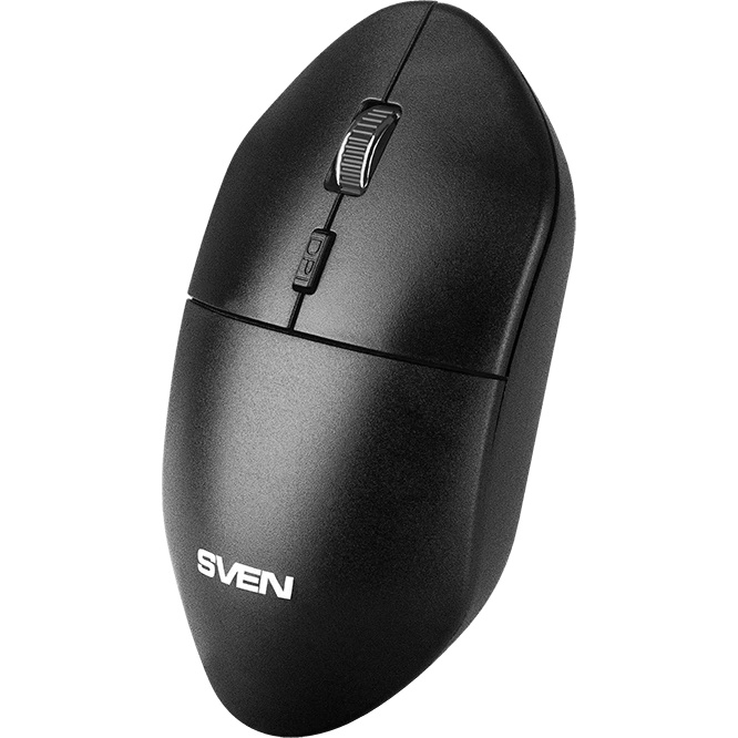 Мышь беспроводная SVEN RX-515SW черный, 1600 dpi, радиоканал, USB, кнопки - 4