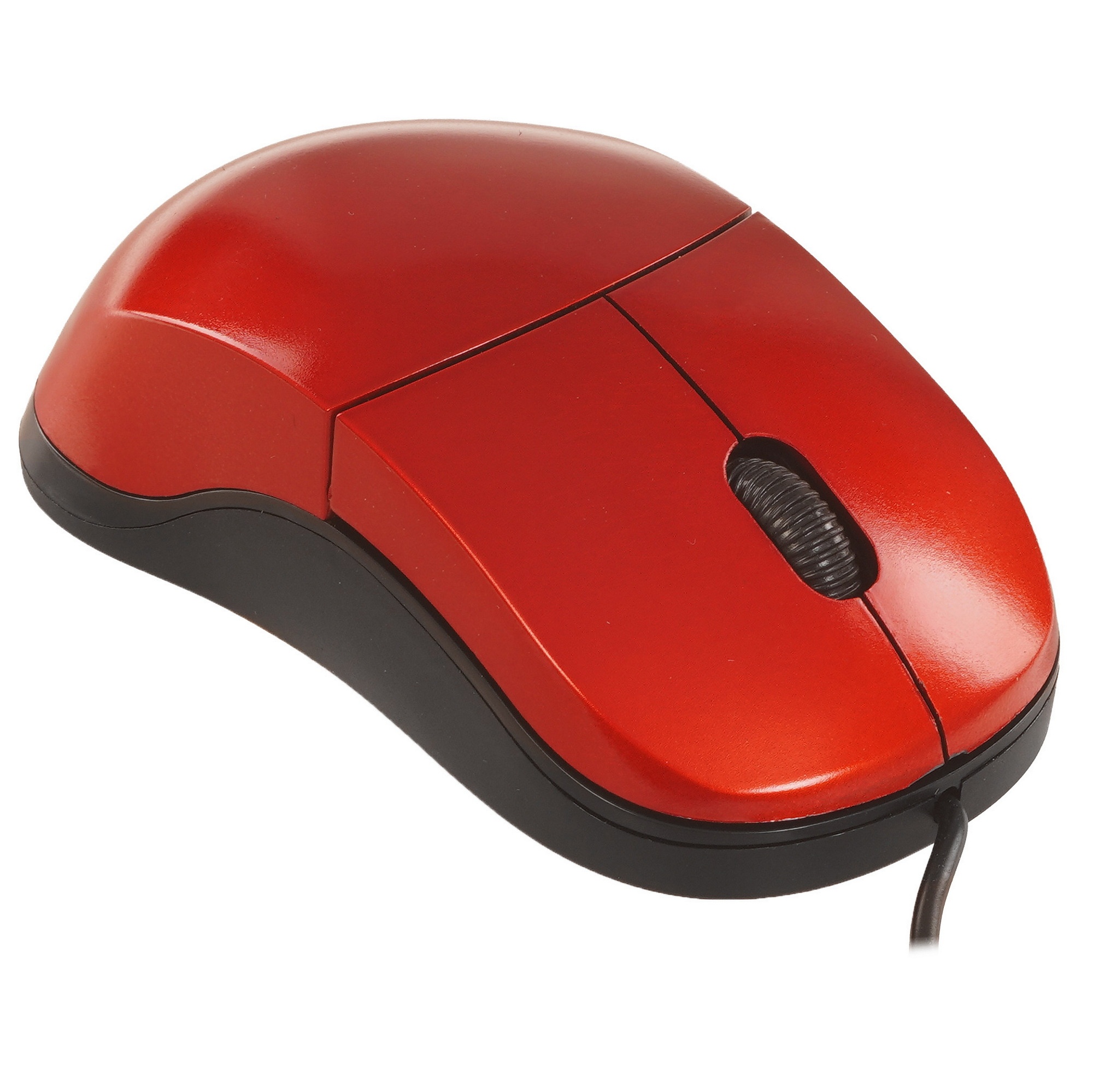 Мышь проводная Qumo Simple Office M92 красный, 1000 dpi, USB, кнопки - 3