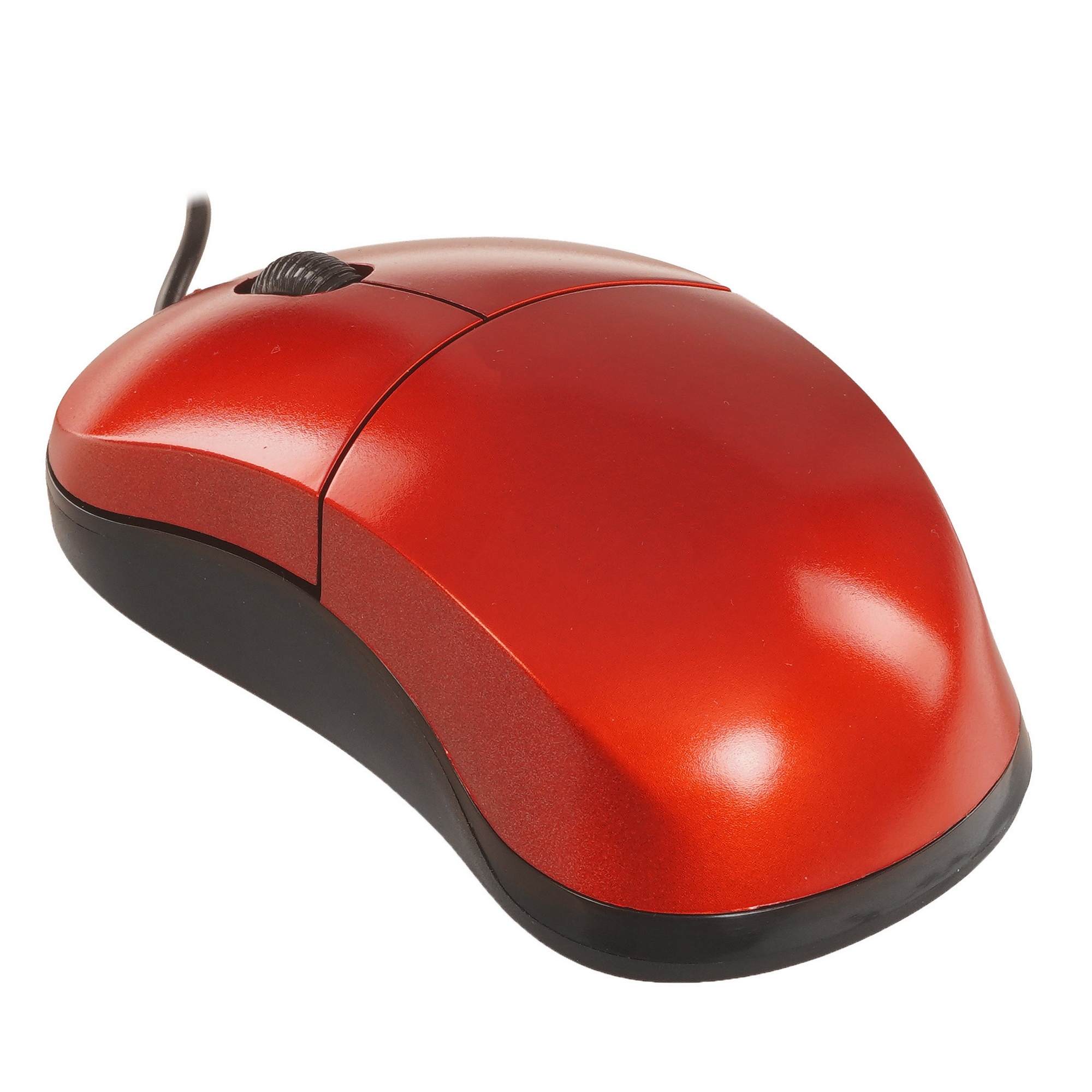 Мышь проводная Qumo Simple Office M92 красный, 1000 dpi, USB, кнопки - 3