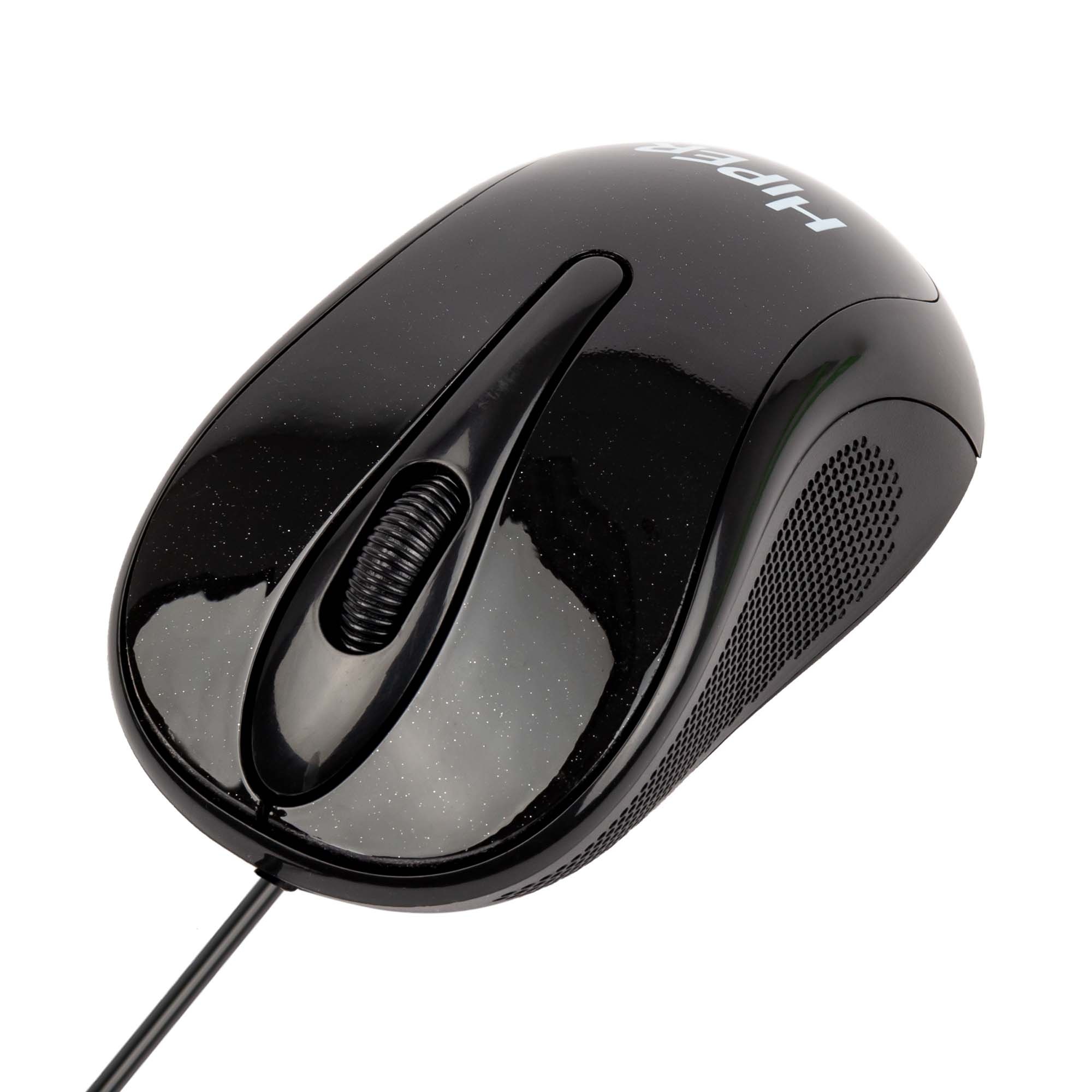 Мышь проводная HIPER HOM-031 черный, 1000 dpi, USB, кнопки - 3