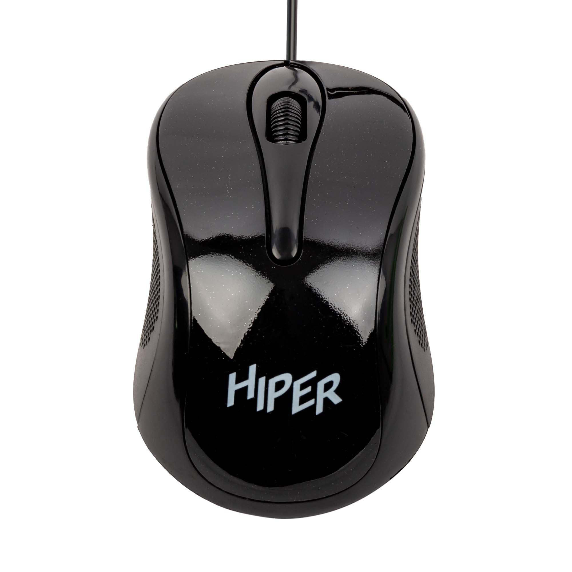 Мышь проводная HIPER HOM-031 черный, 1000 dpi, USB, кнопки - 3