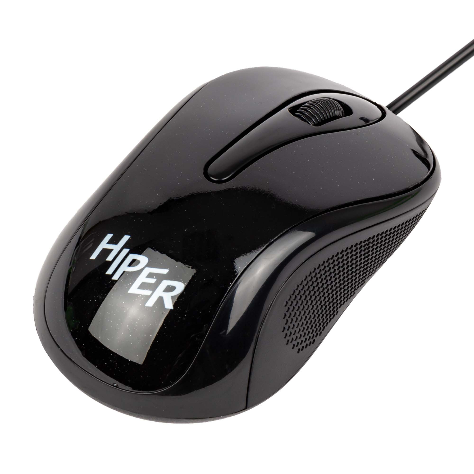 Мышь проводная HIPER HOM-031 черный, 1000 dpi, USB, кнопки - 3