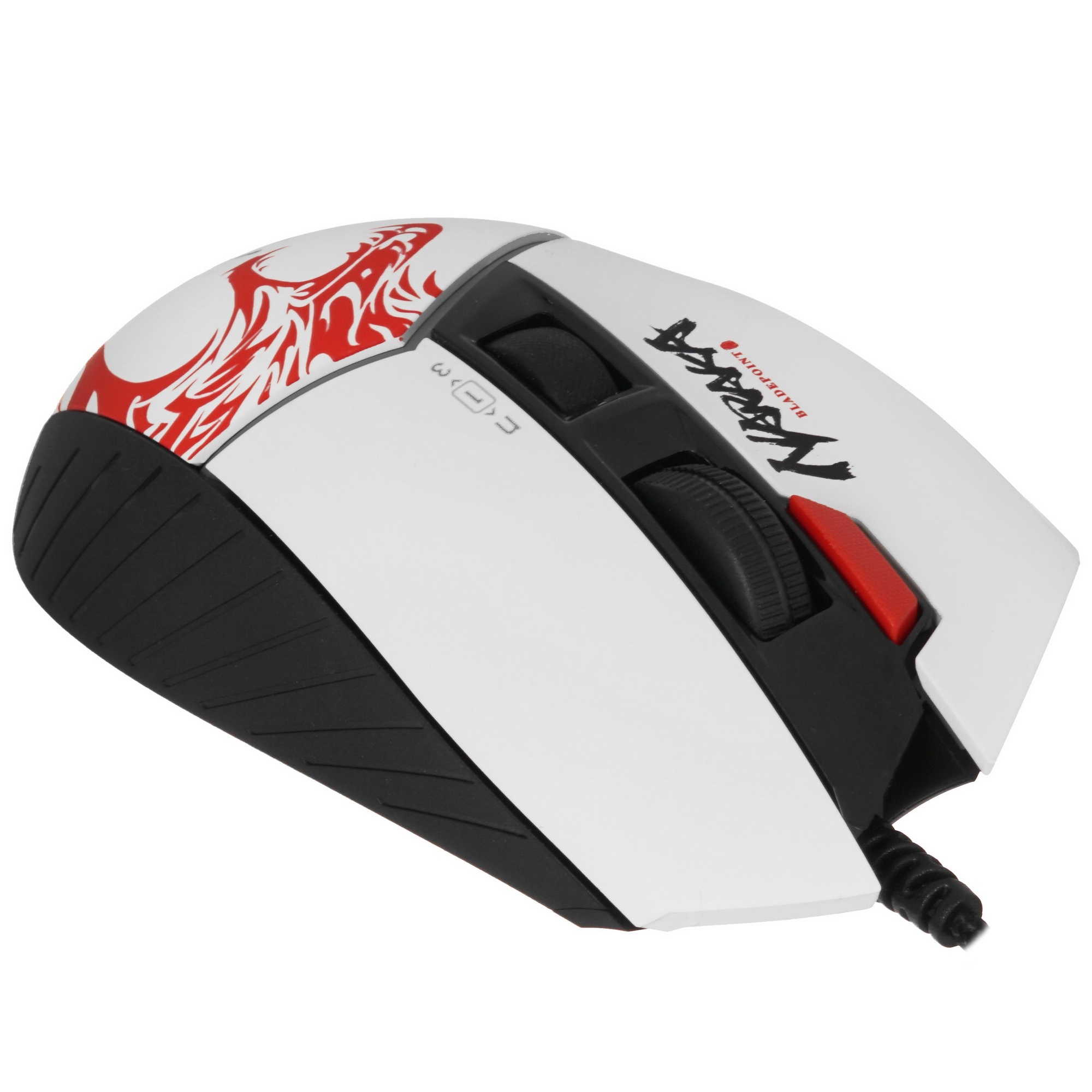 Мышь проводная A4Tech Bloody W95 Max Naraka белый/рисунок, оптическая, 12000 dpi, USB, кнопки - 6