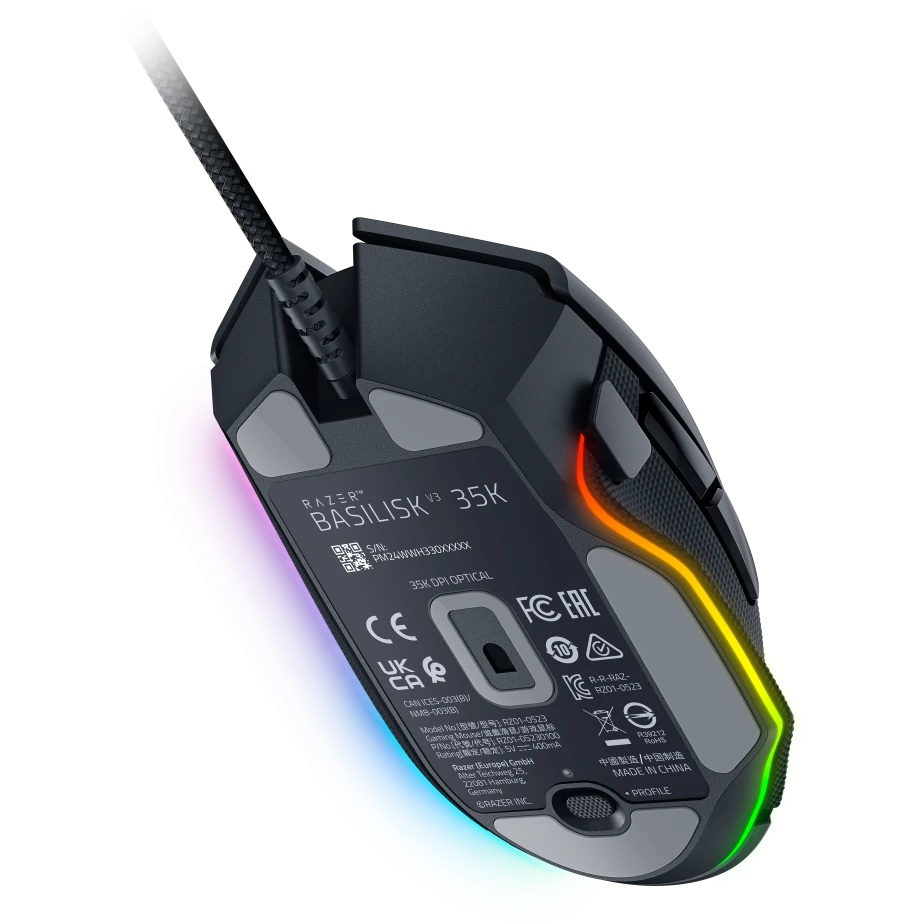Мышь проводная Razer Basilisk V3 35K черный, 35000 dpi, USB, кнопки - 11