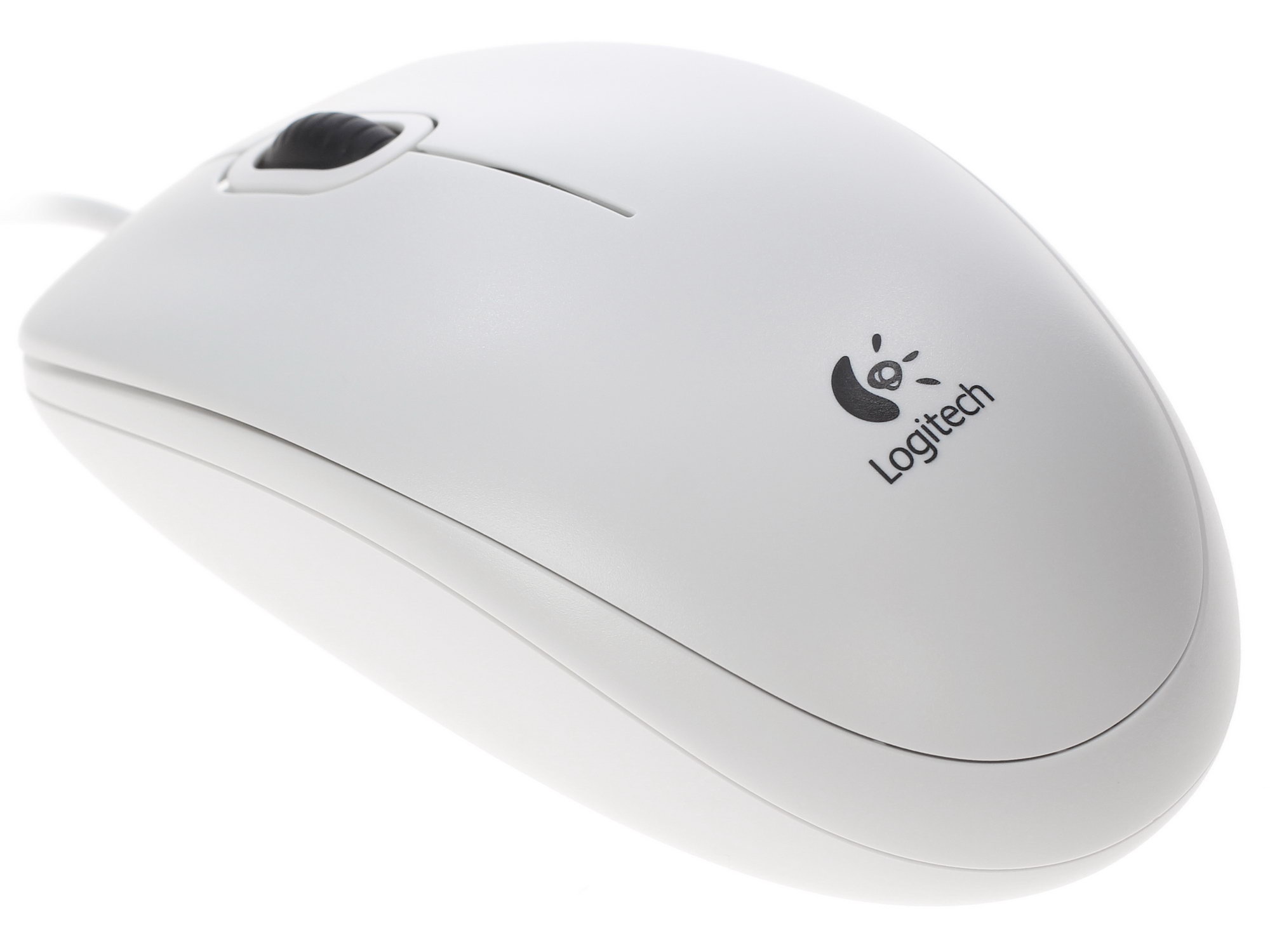 Мышь проводная Logitech B100 белый, 1000 dpi, USB, кнопки - 3