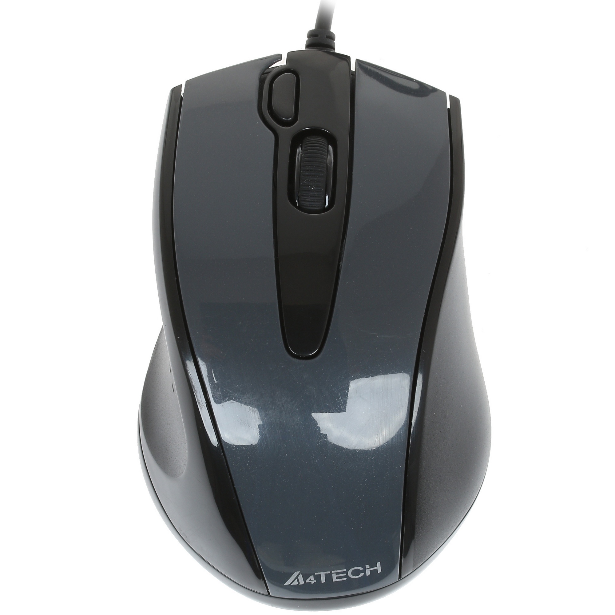 Мышь проводная A4Tech N-500F серый глянец/черный, 1200 dpi, USB, кнопки - 4