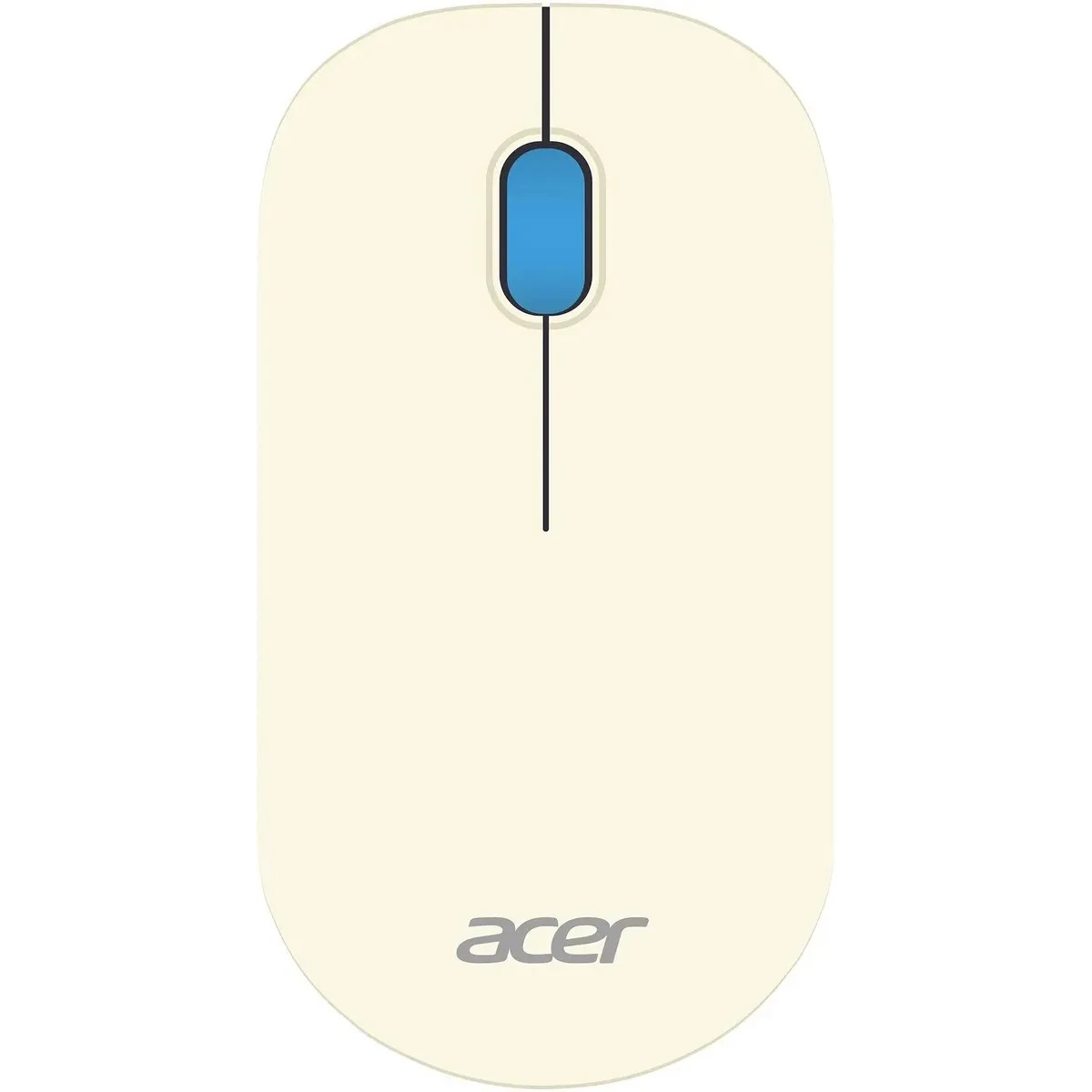 Мышь беспроводная Acer OMR205 белый/голубой, 1200 dpi, радиоканал, USB, кнопки - 3