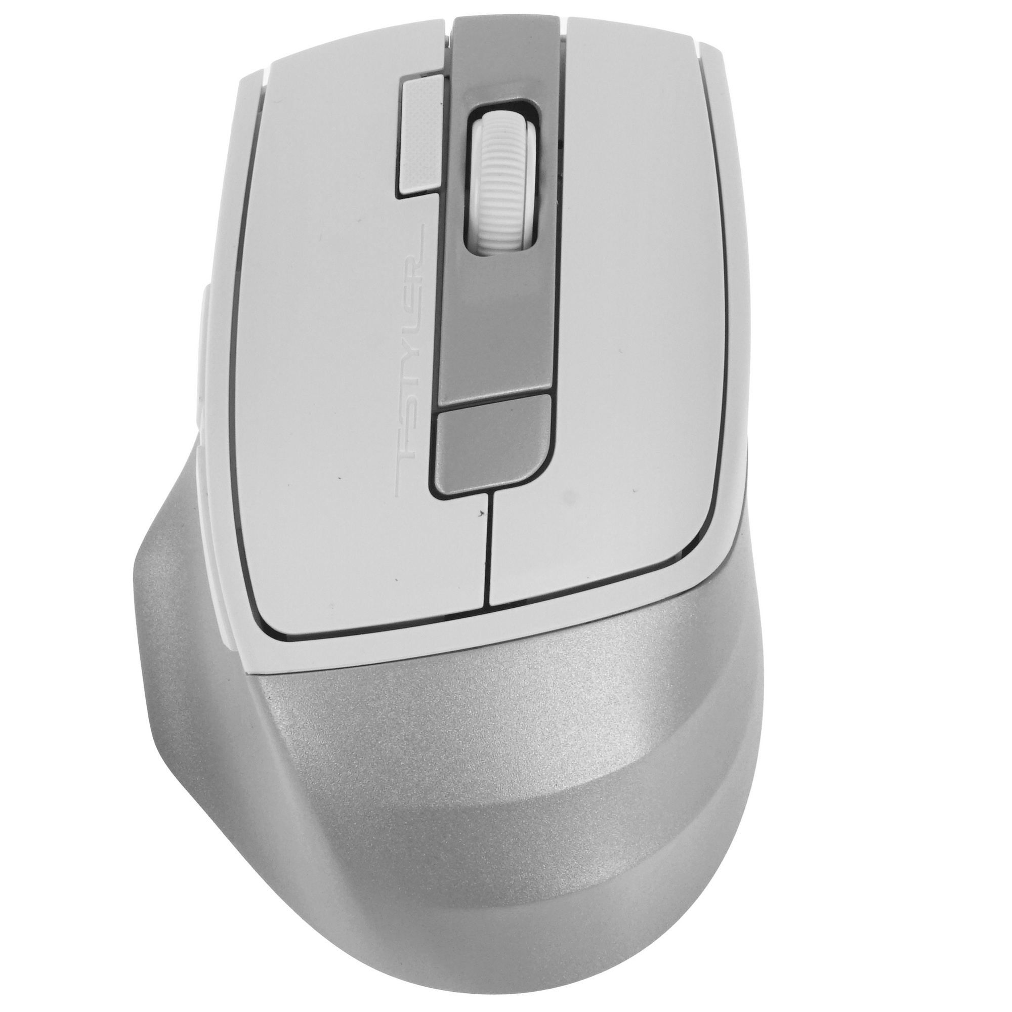 Мышь беспроводная A4Tech Fstyler FG45CS Air2 белый/серебристый, 2000 dpi, радиоканал, USB, кнопки -