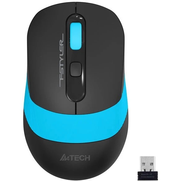 Мышь беспроводная A4Tech Fstyler FG10S черный/синий, 2000 dpi, радиоканал, USB, кнопки - 4