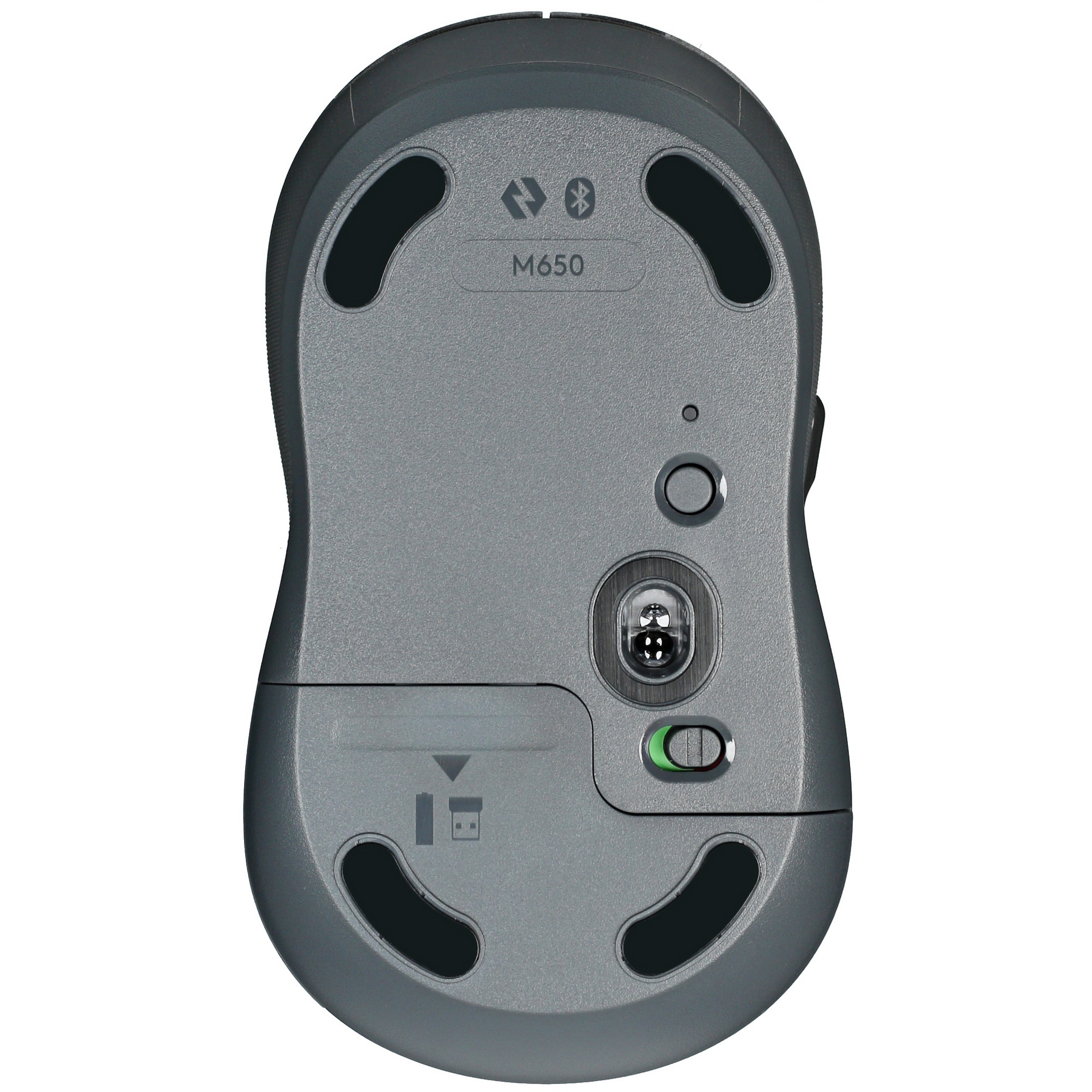 Мышь беспроводная Logitech Signature M650 графитовый, 4000 dpi, радиоканал, Bluetooth, USB, кнопки -