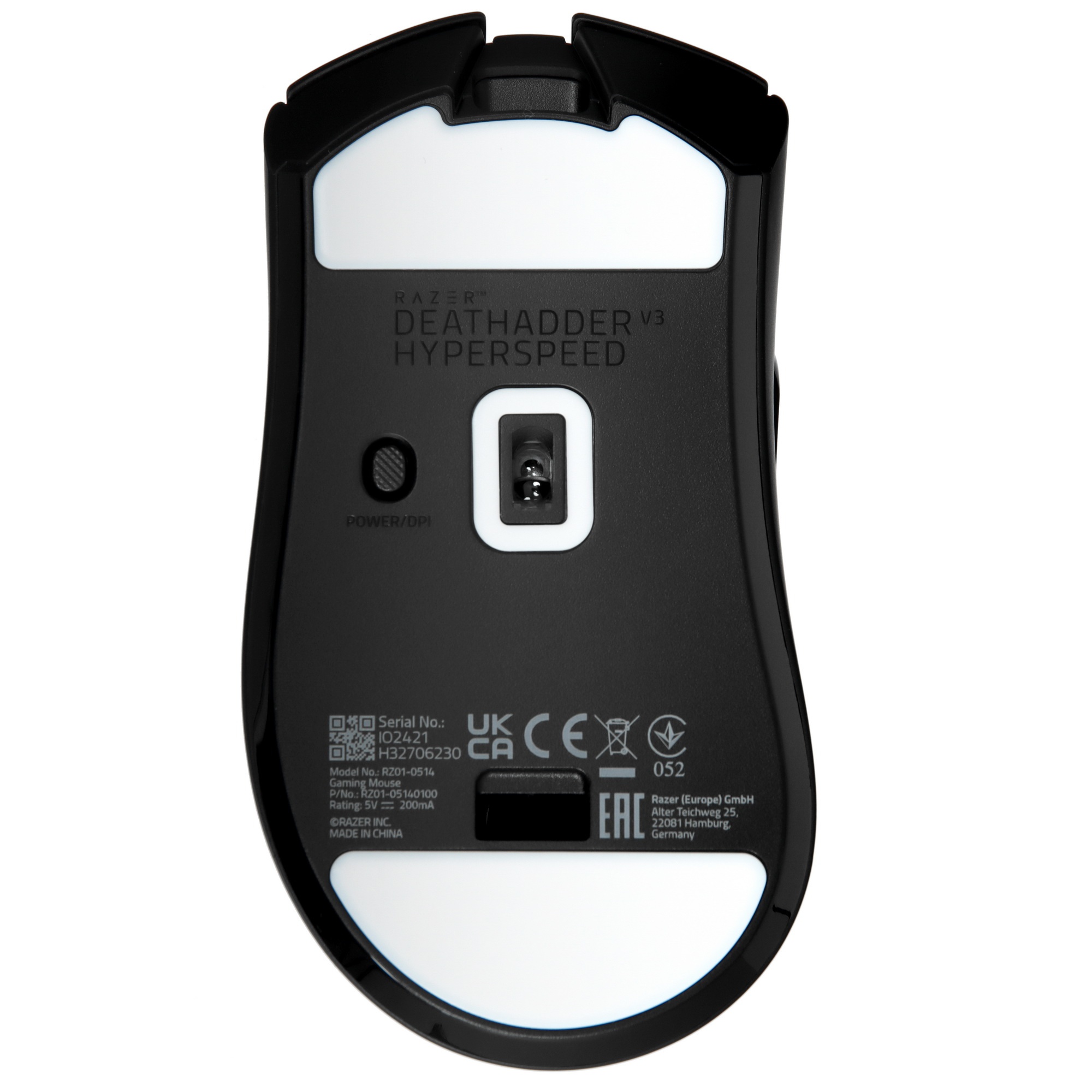 Мышь беспроводная/проводная Razer DeathAdder V3 HyperSpeed черный, 6400 dpi, радиоканал, USB, кнопки