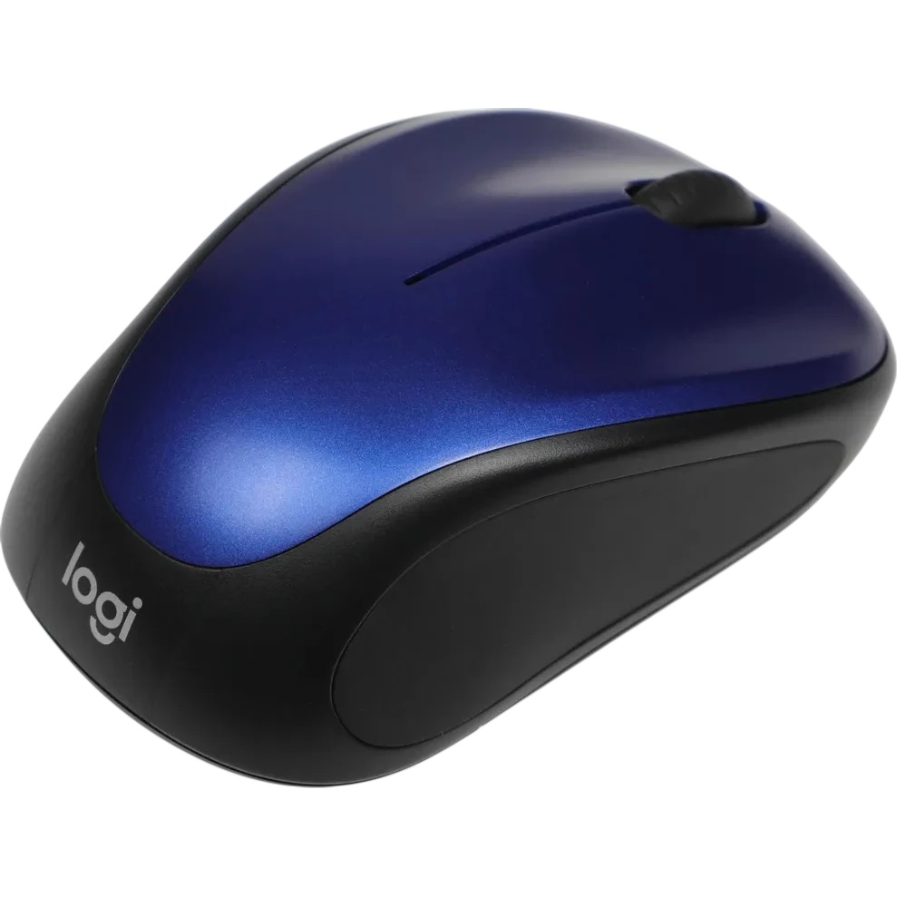 Мышь беспроводная Logitech M235 синий/черный, 1000 dpi, радиоканал, USB, кнопки - 3