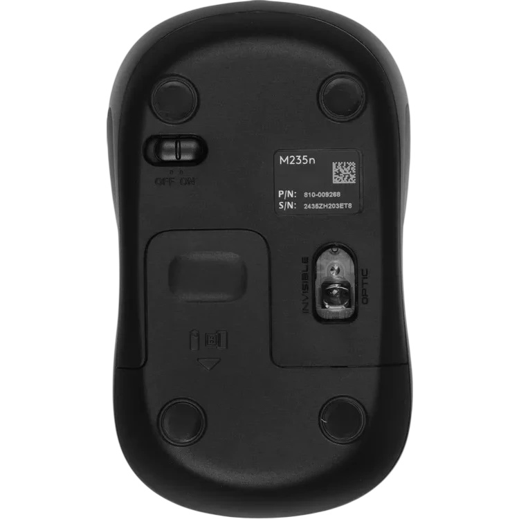 Мышь беспроводная Logitech M235 синий/черный, 1000 dpi, радиоканал, USB, кнопки - 3