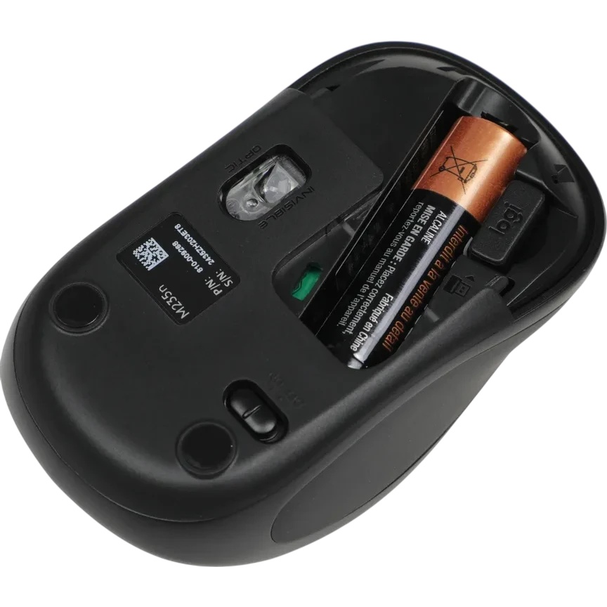 Мышь беспроводная Logitech M235 синий/черный, 1000 dpi, радиоканал, USB, кнопки - 3