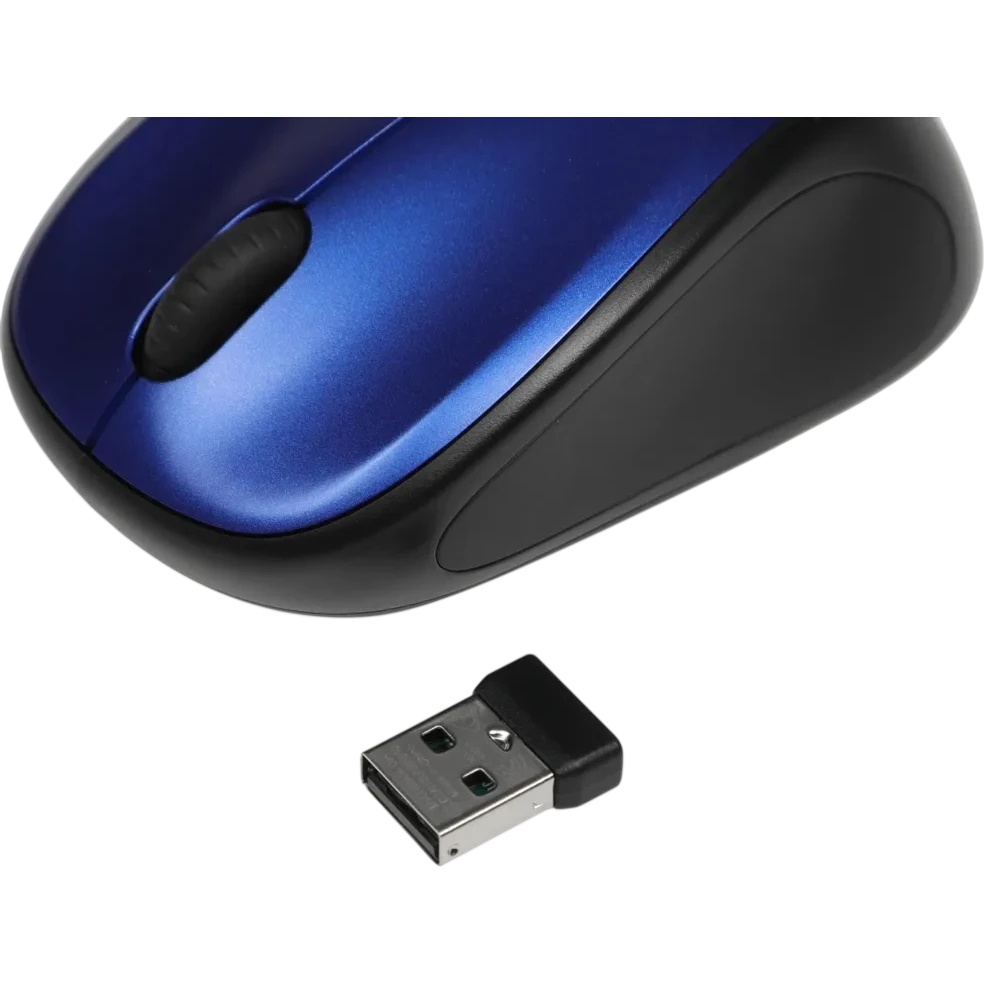 Мышь беспроводная Logitech M235 синий/черный, 1000 dpi, радиоканал, USB, кнопки - 3