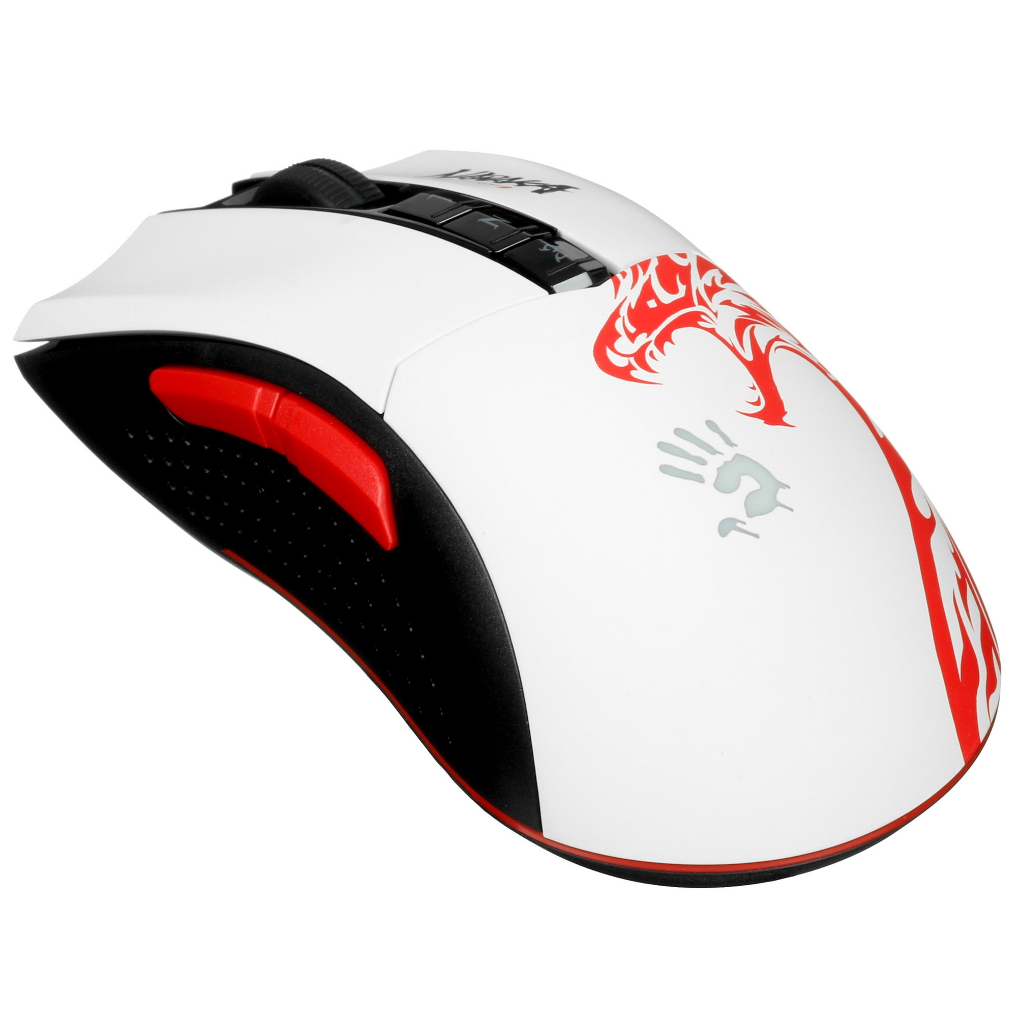 Мышь беспроводная A4Tech Bloody R90 Plus Naraka белый, 5000 dpi, радиоканал, USB, кнопки - 8