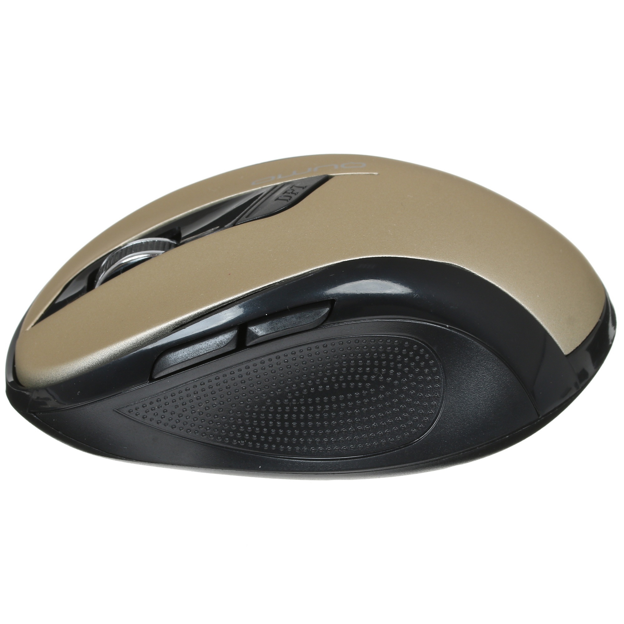 Мышь беспроводная Qumo Office Line M64 золотистый, 1600 dpi, радиоканал, USB, кнопки - 6