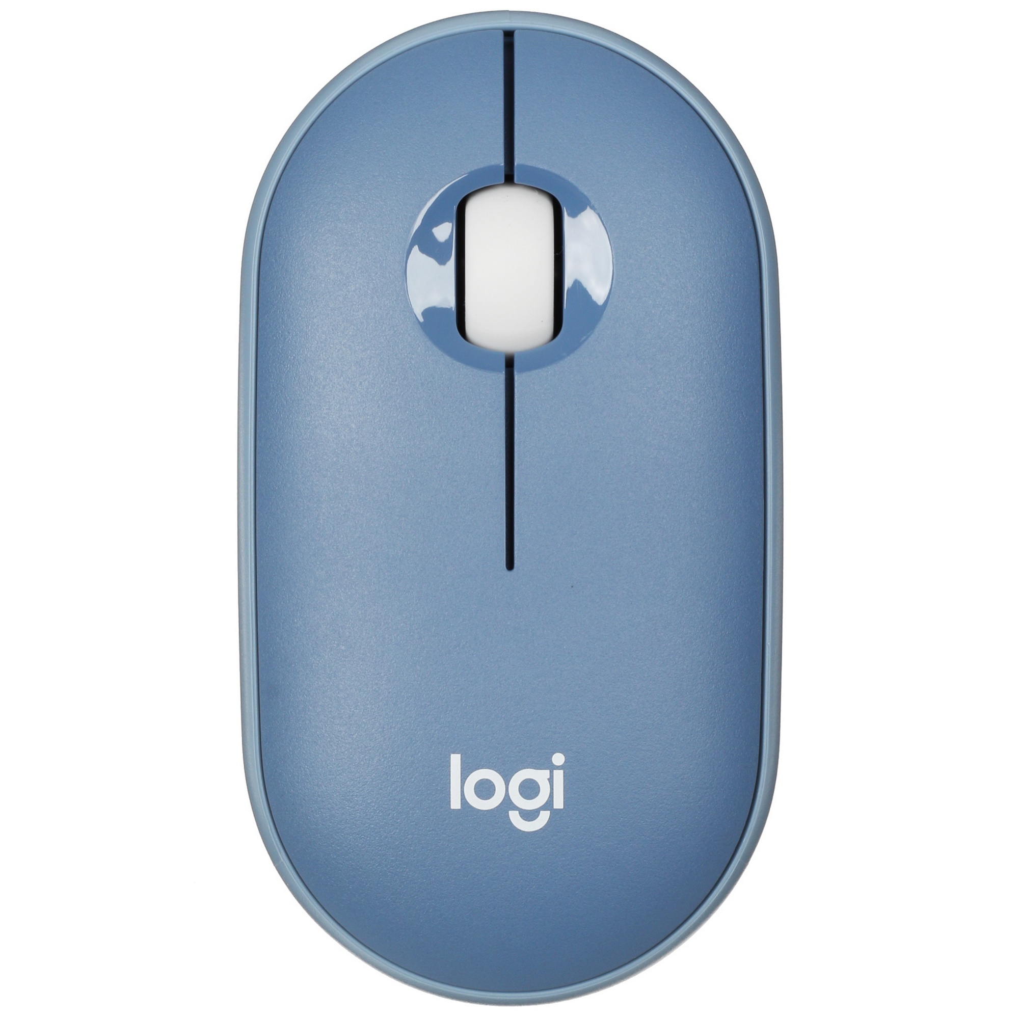 Мышь беспроводная Logitech Pebble M350 синий, 1000 dpi, радиоканал, Bluetooth, USB, кнопки - 3