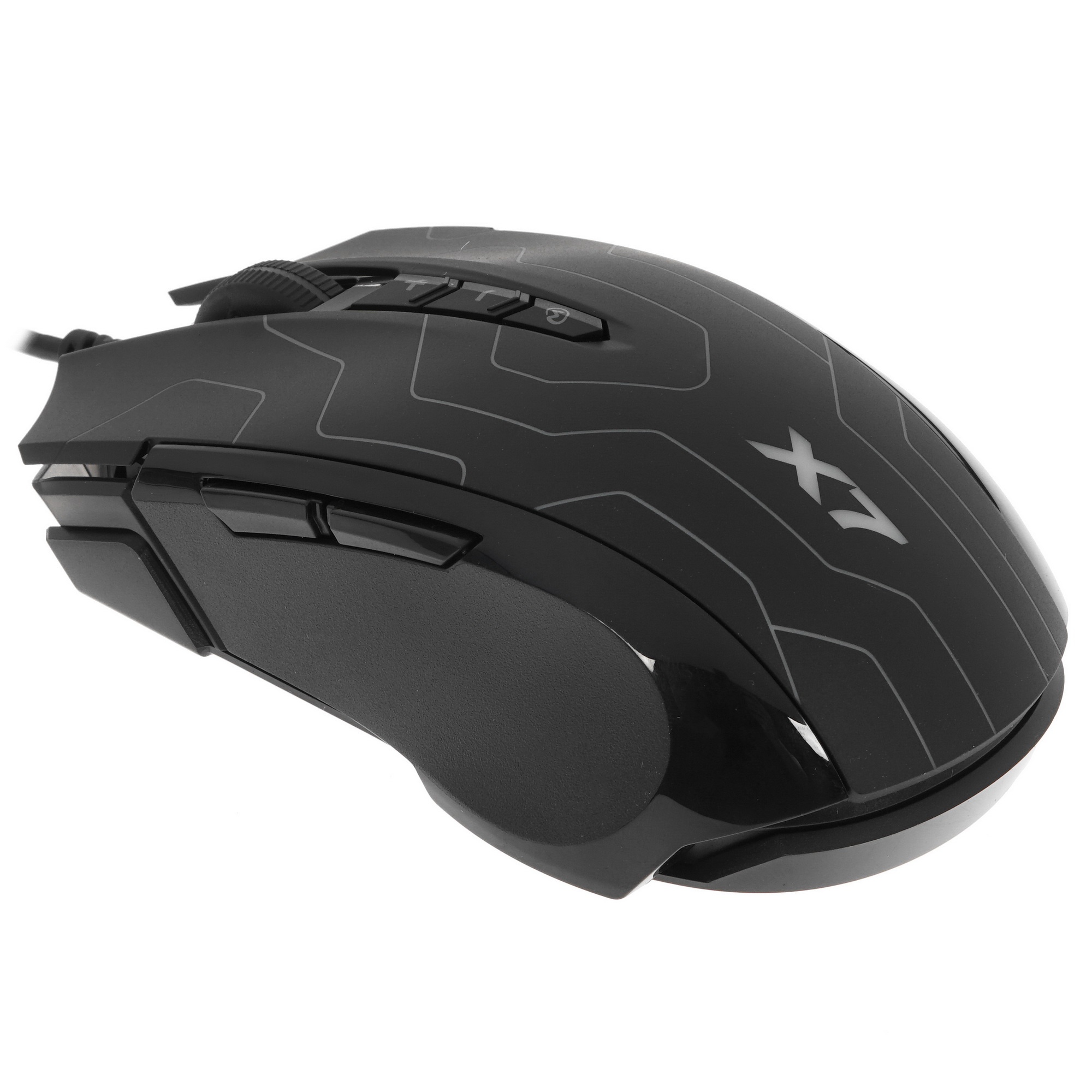 Мышь проводная A4Tech X89 Maze черный, 2400 dpi, USB, кнопки - 8