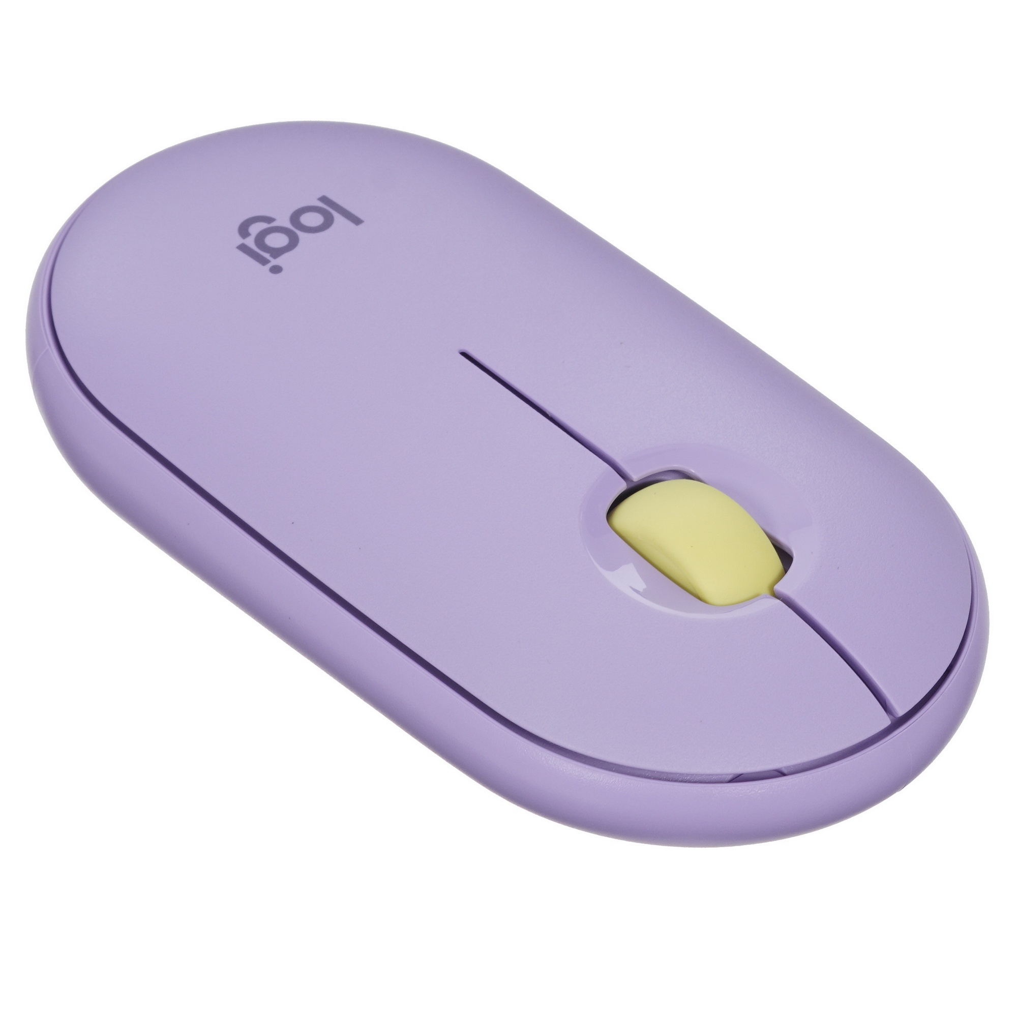 Мышь беспроводная Logitech Pebble M350 фиолетовый, 1000 dpi, радиоканал, Bluetooth, USB, кнопки - 3