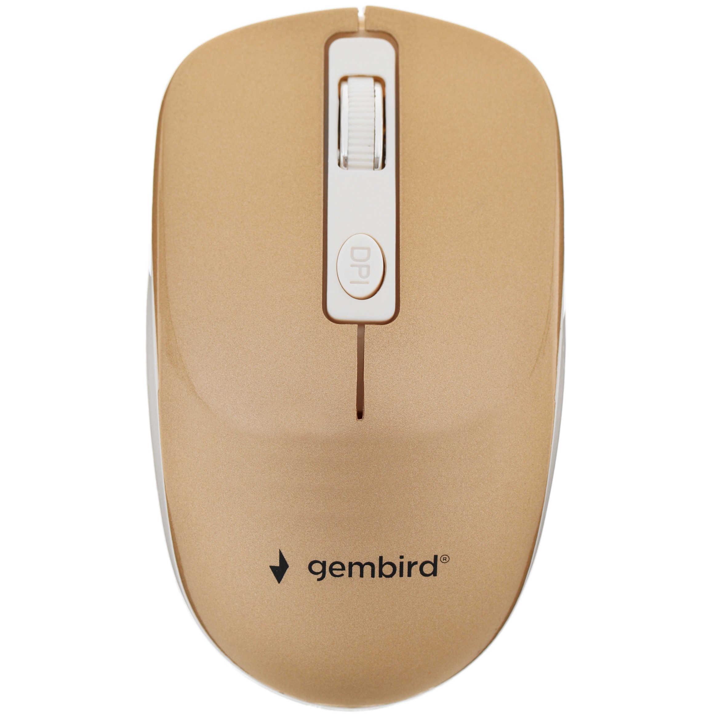 Мышь беспроводная Gembird MUSW-400-G золотой, 1600 dpi, радиоканал, USB, кнопки - 4