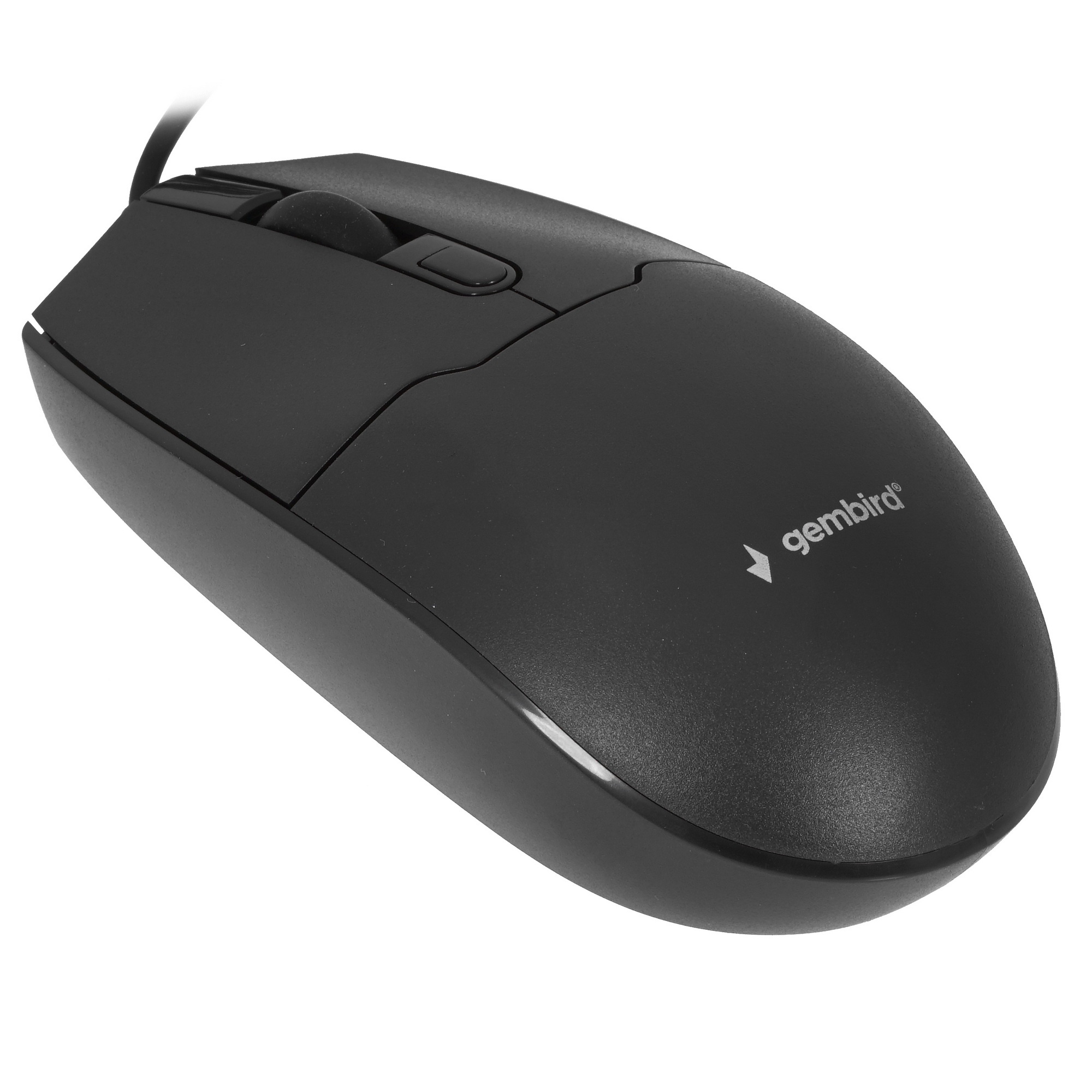 Мышь проводная Gembird MOP-430 черный, 1600 dpi, USB, кнопки - 4