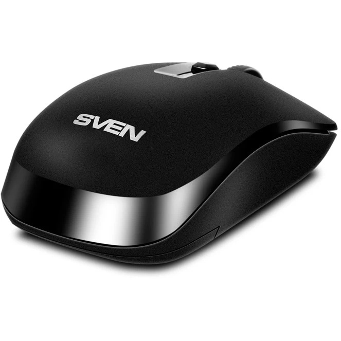 Мышь беспроводная SVEN RX-260W чёрная (3+1 кл. 800/1200/1600DPI, блист.)