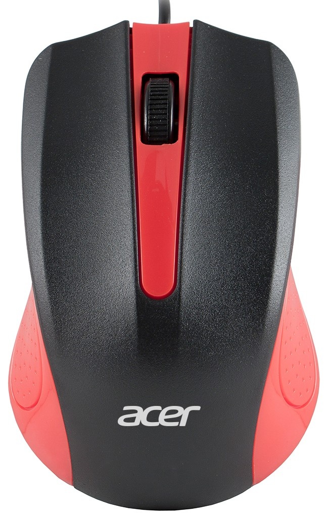Мышь проводная Acer OMW012 черный/красный, 1200 dpi, USB, кнопки - 3