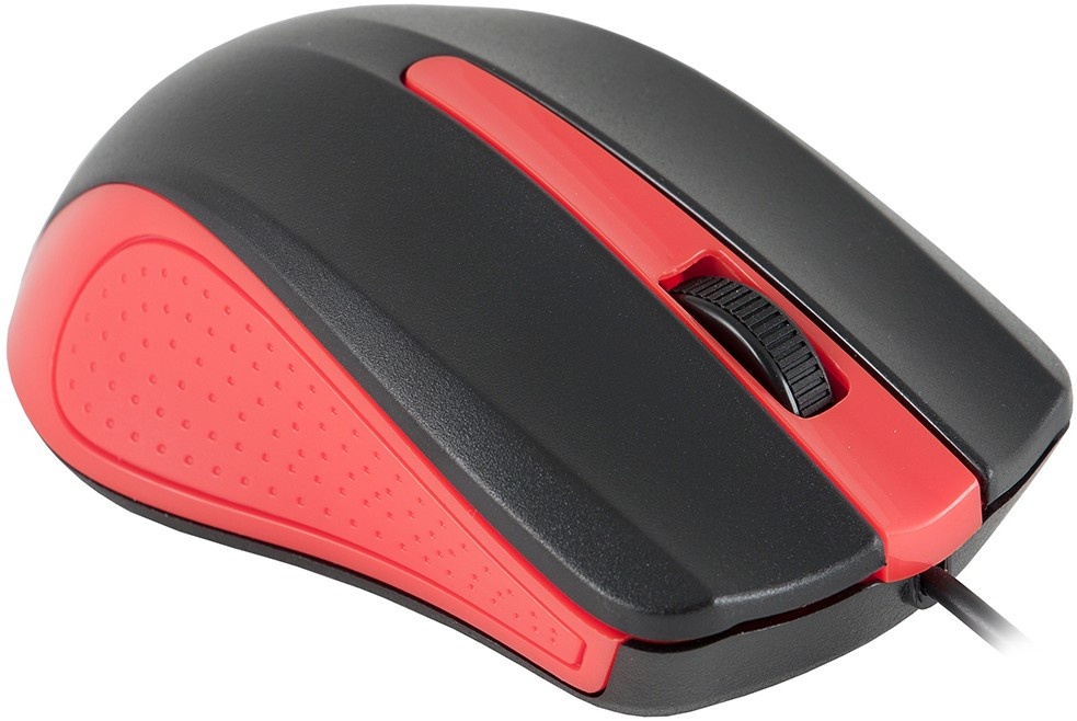 Мышь проводная Acer OMW012 черный/красный, 1200 dpi, USB, кнопки - 3