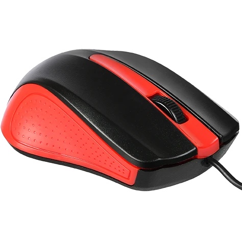 Мышь проводная Acer OMW012 черный/красный, 1200 dpi, USB, кнопки - 3