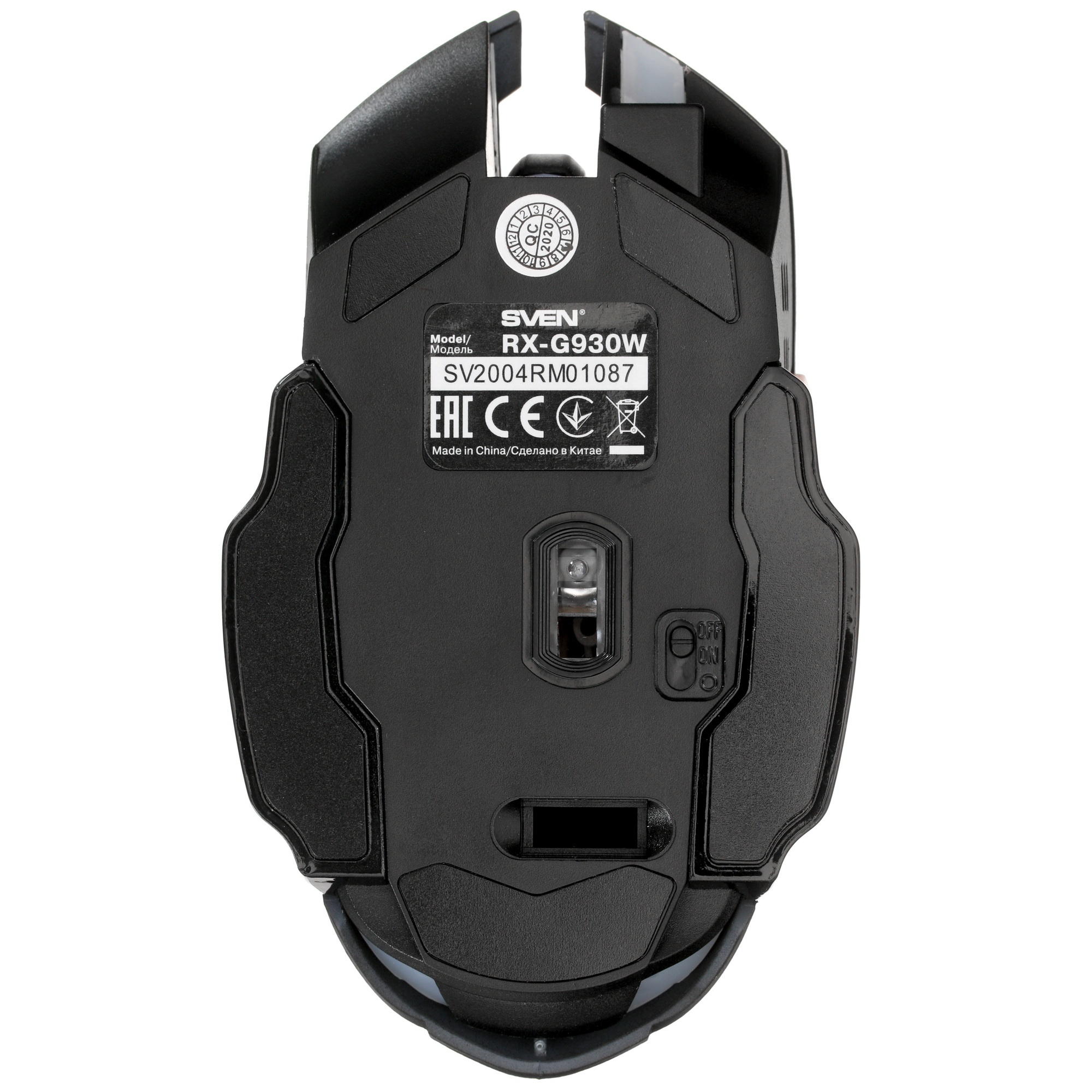 Мышь беспроводная SVEN RX-G930W черный, 2400 dpi, радиоканал, USB, кнопки - 6